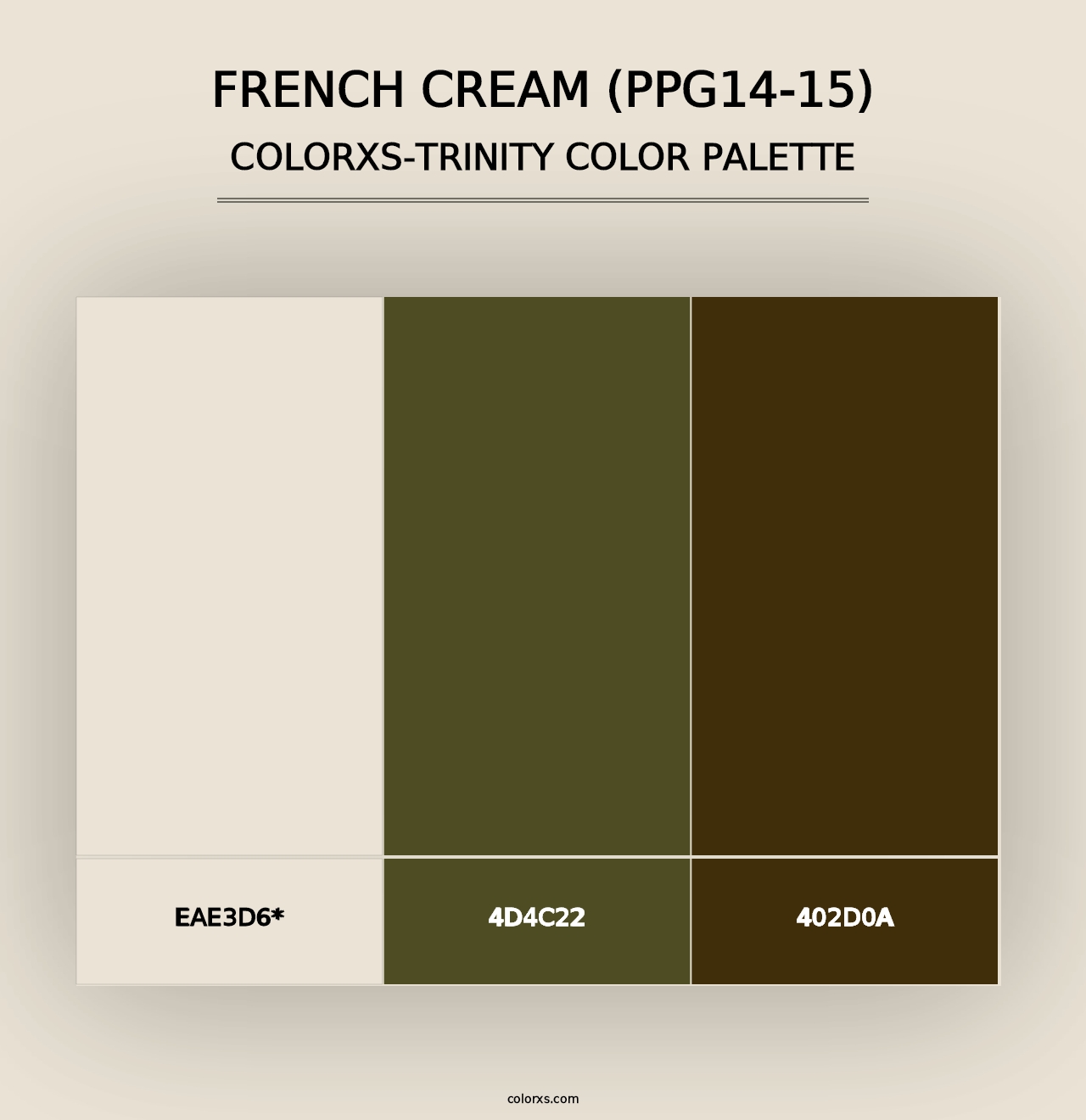 French Cream (PPG14-15) - Colorxs Trinity Palette