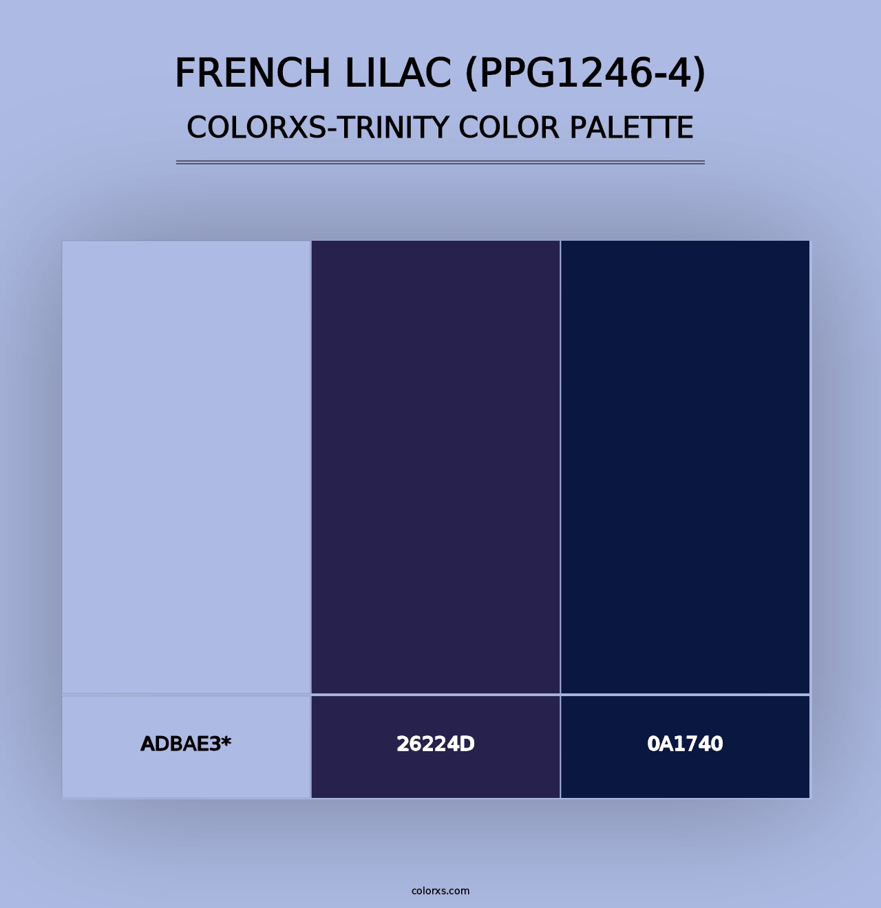 French Lilac (PPG1246-4) - Colorxs Trinity Palette