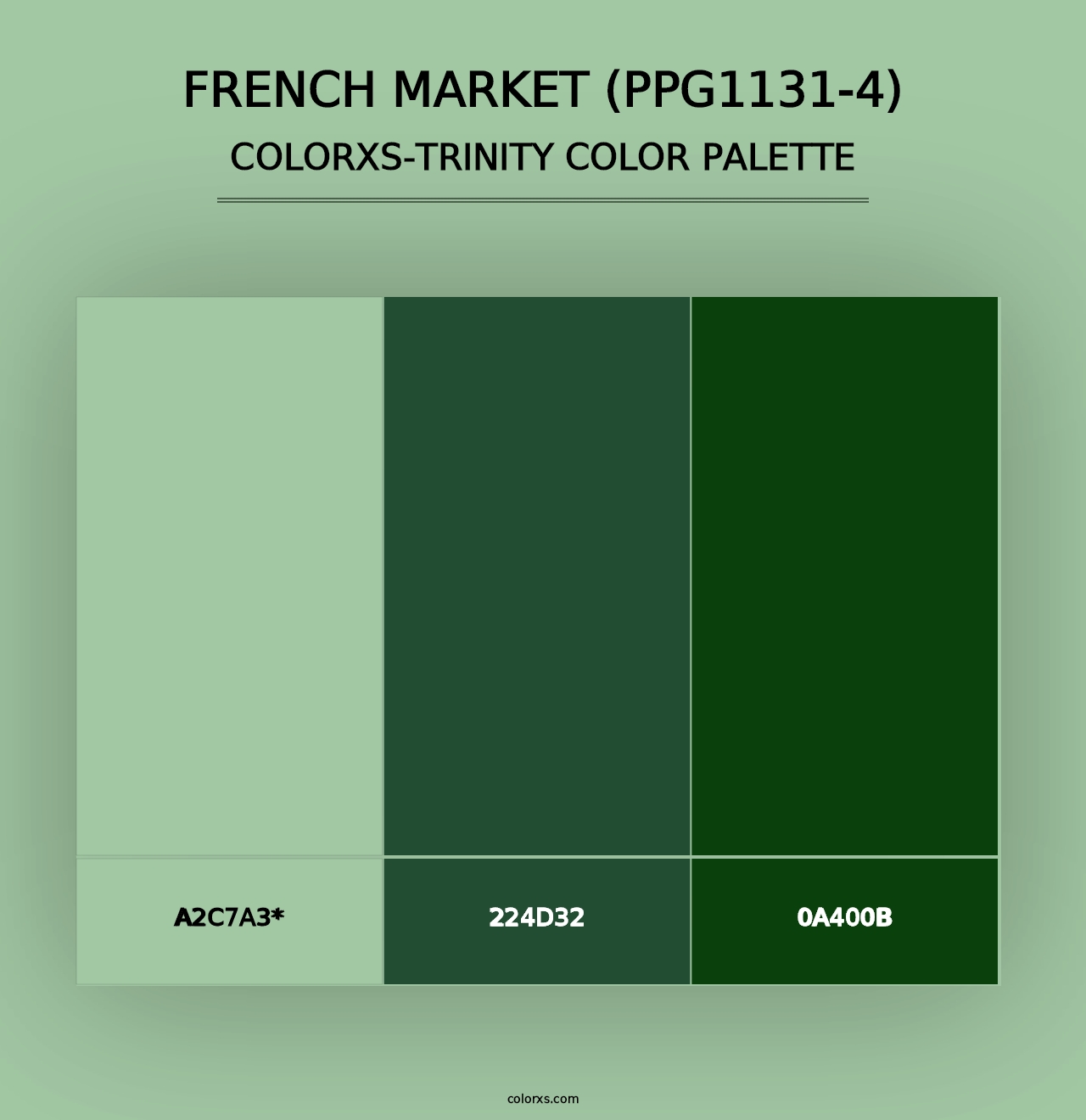 French Market (PPG1131-4) - Colorxs Trinity Palette