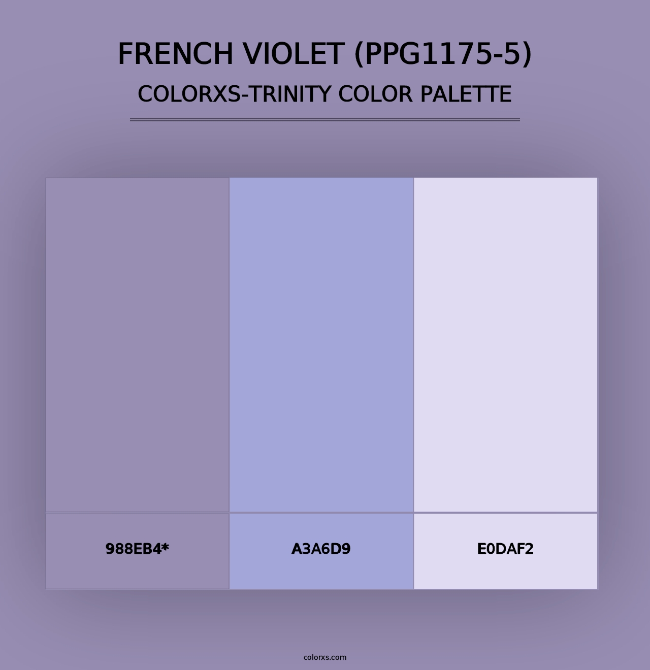 French Violet (PPG1175-5) - Colorxs Trinity Palette