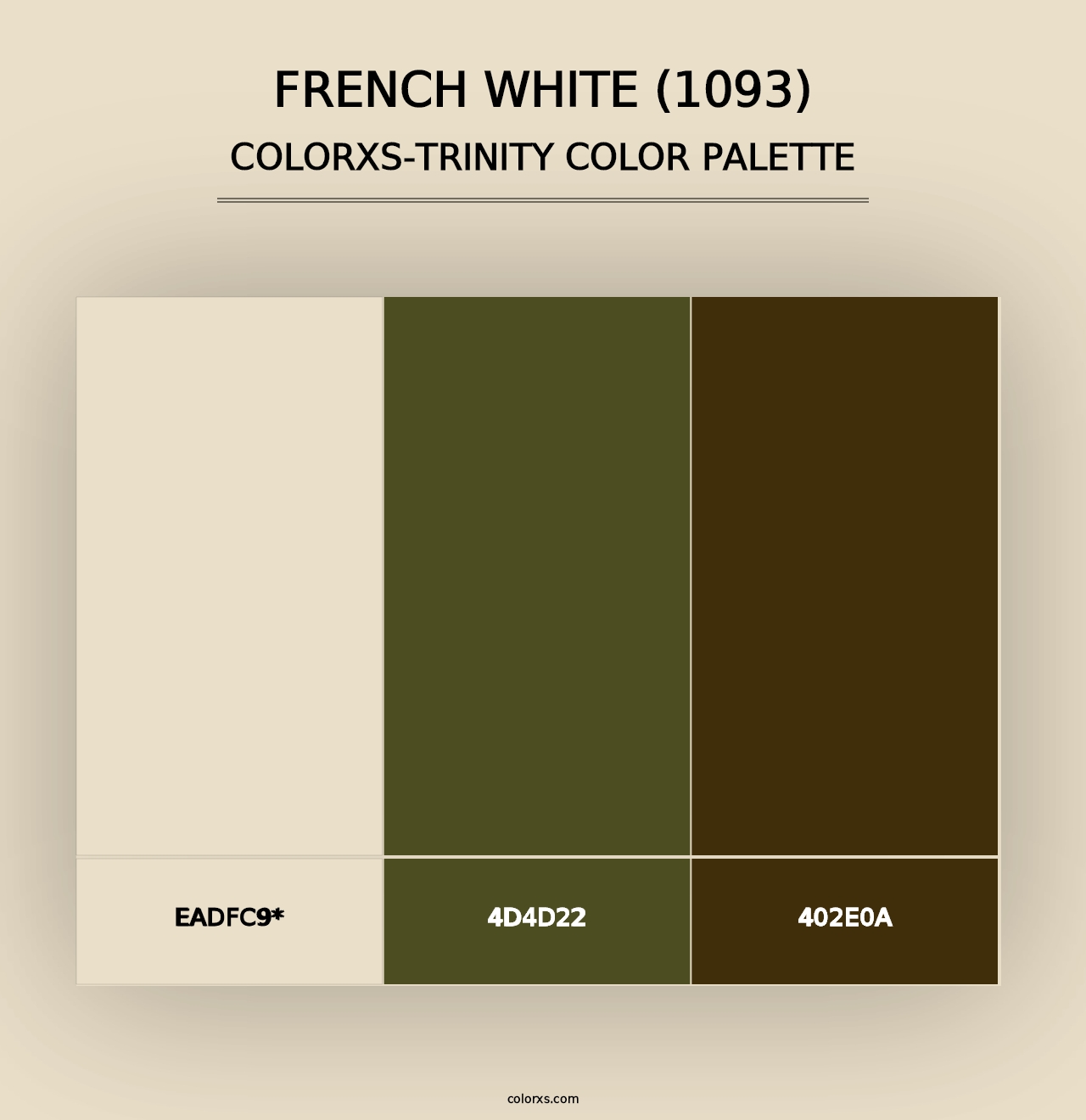 French White (1093) - Colorxs Trinity Palette