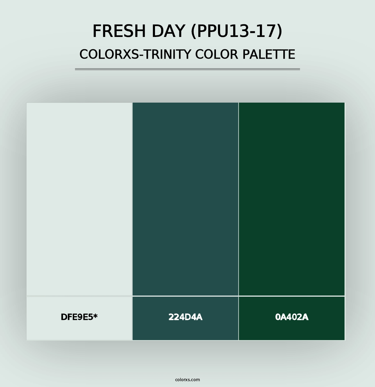 Fresh Day (PPU13-17) - Colorxs Trinity Palette