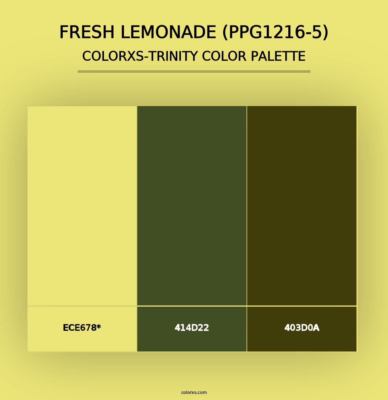 Fresh Lemonade (PPG1216-5) - Colorxs Trinity Palette