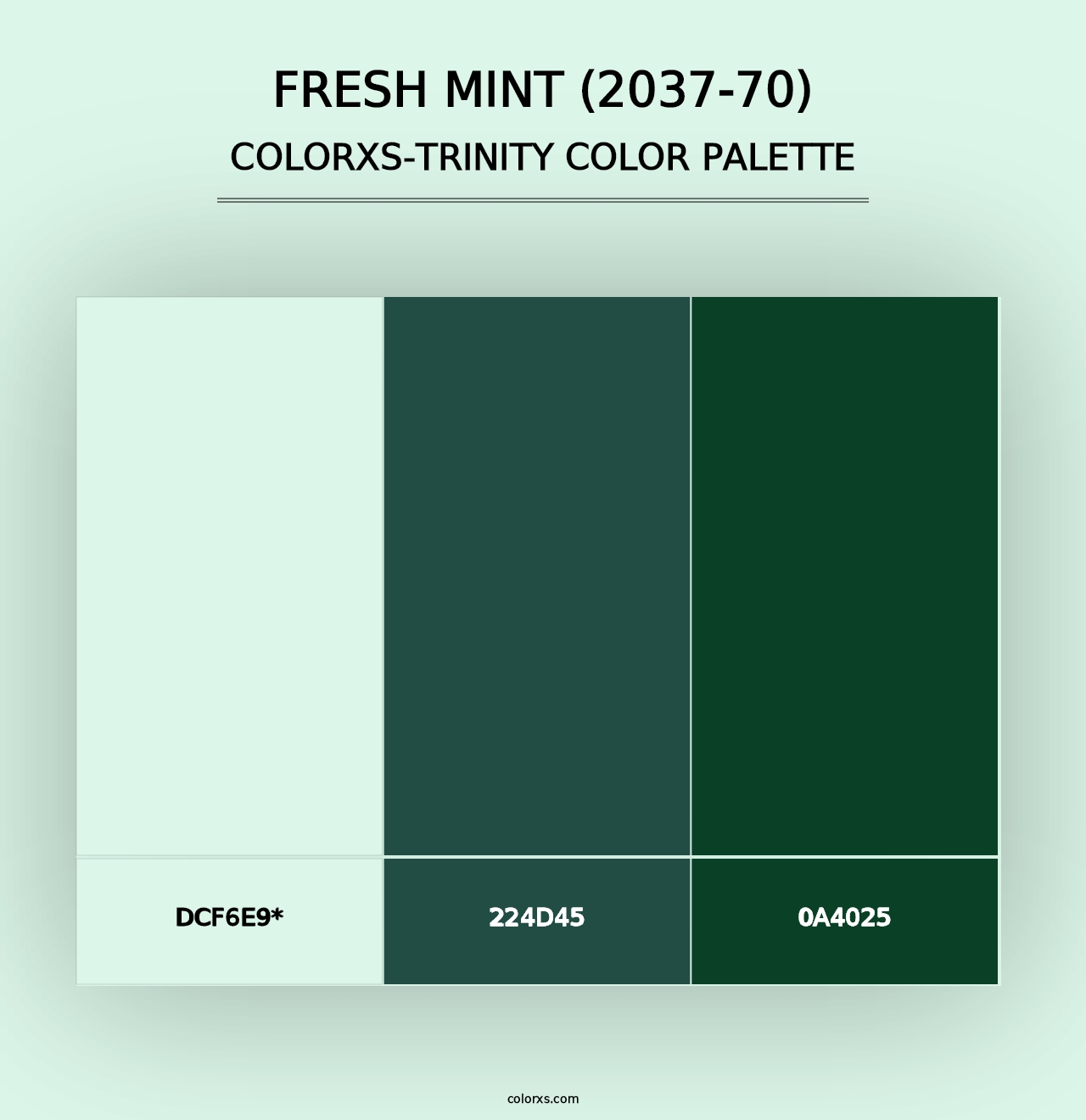 Fresh Mint (2037-70) - Colorxs Trinity Palette