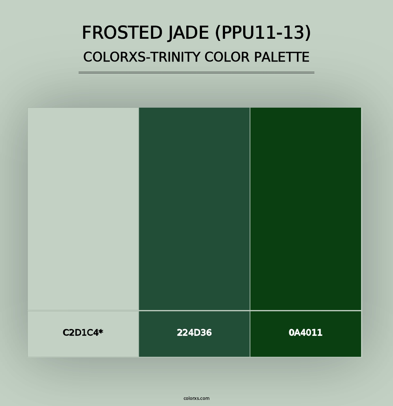 Frosted Jade (PPU11-13) - Colorxs Trinity Palette