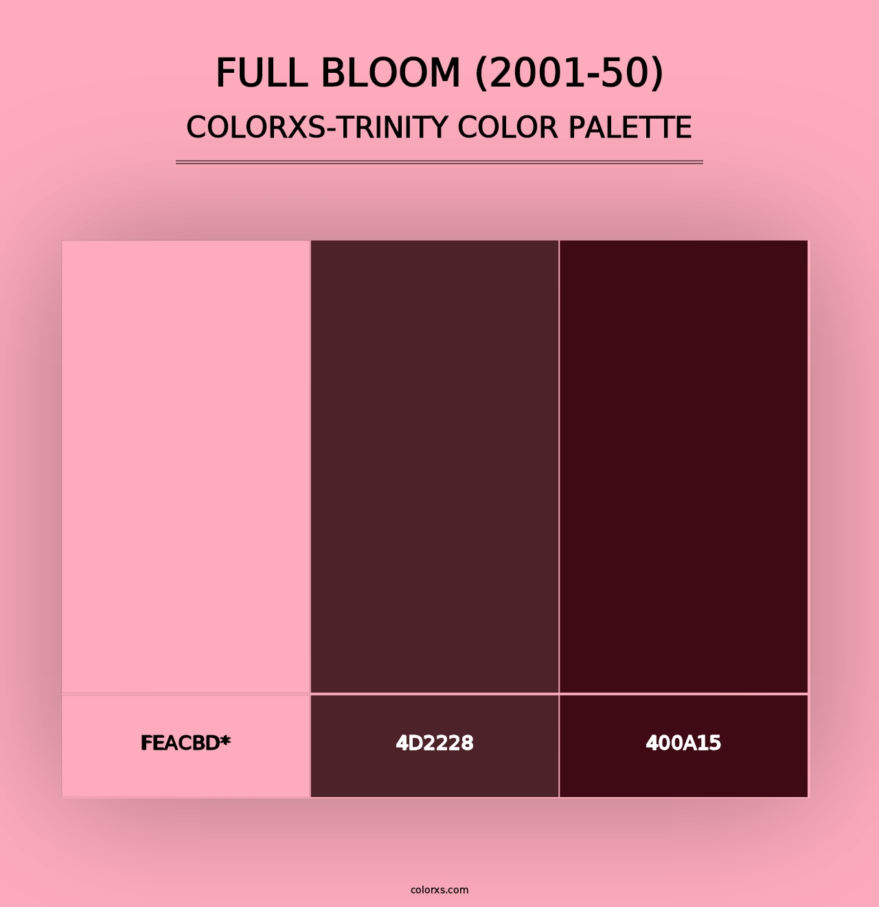 Full Bloom (2001-50) - Colorxs Trinity Palette