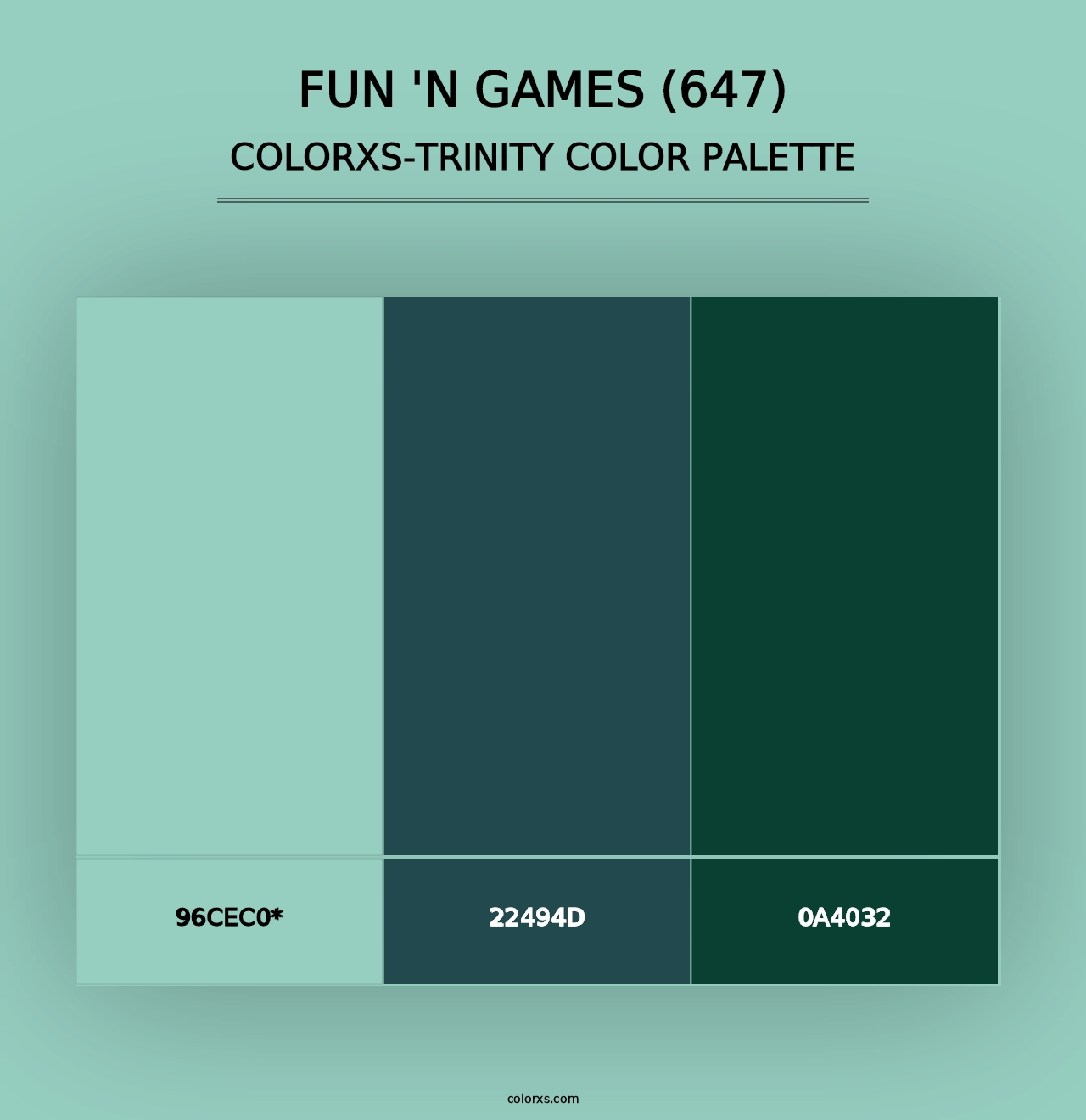 Fun 'n Games (647) - Colorxs Trinity Palette