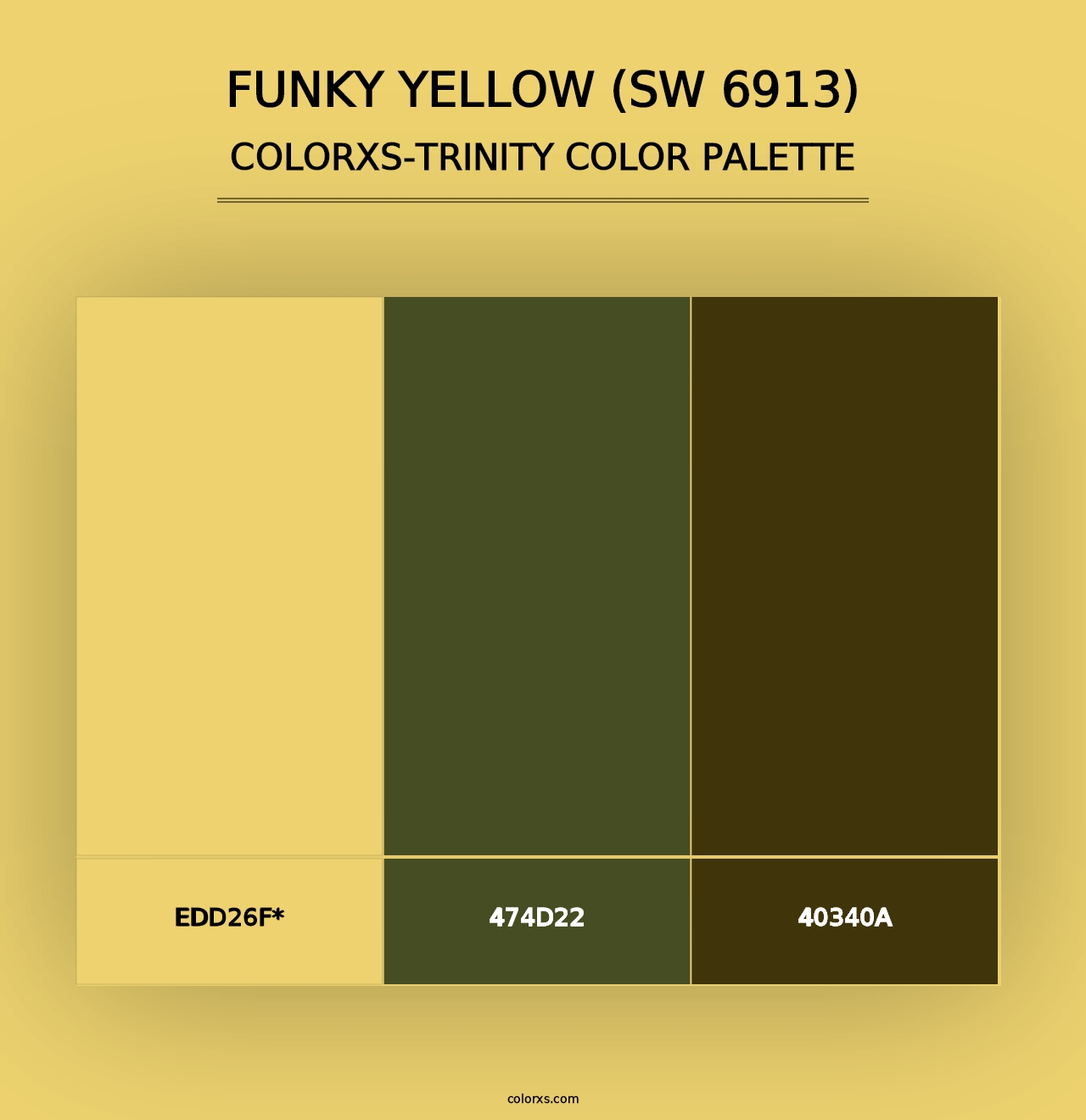 Funky Yellow (SW 6913) - Colorxs Trinity Palette