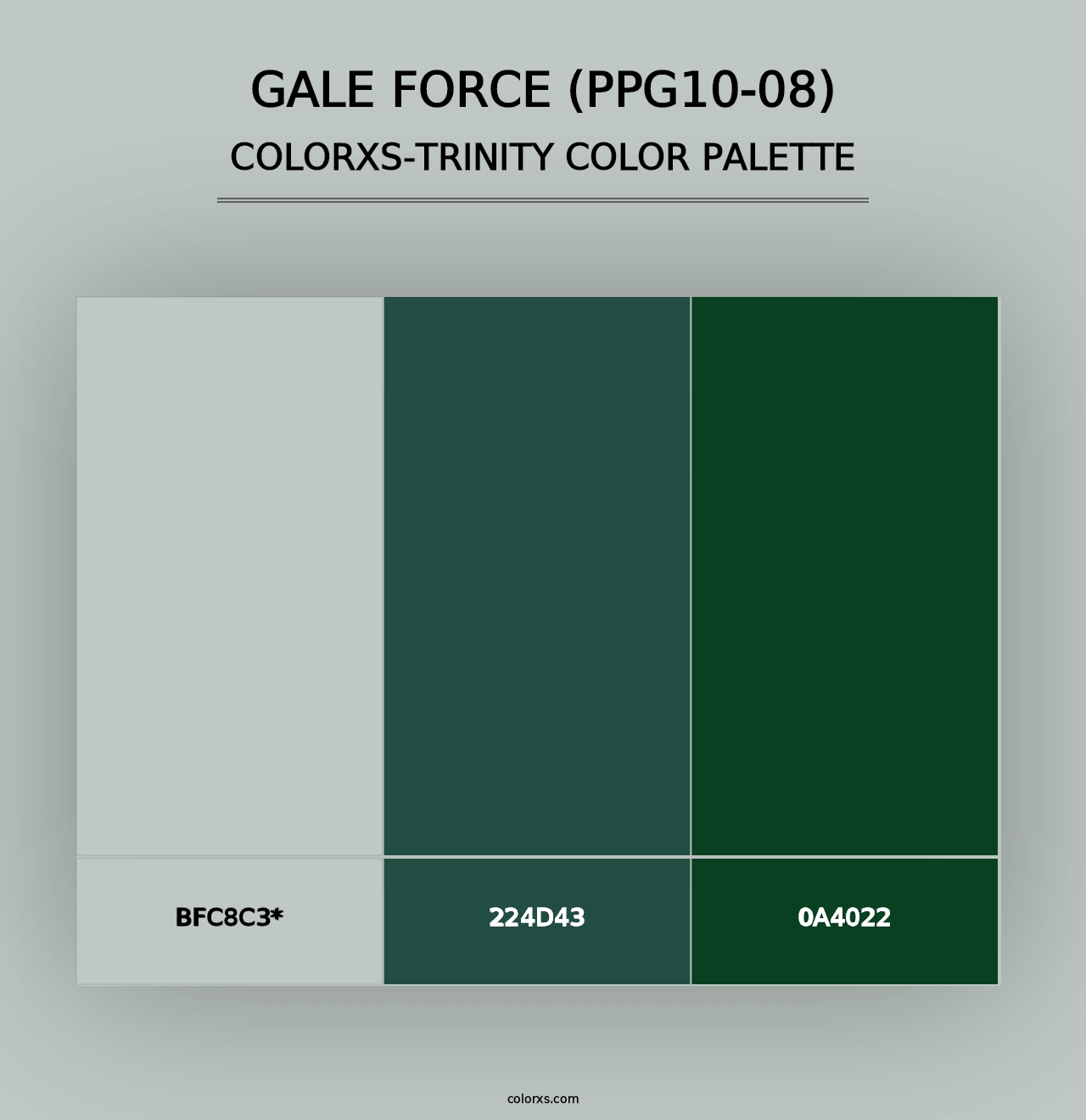 Gale Force (PPG10-08) - Colorxs Trinity Palette