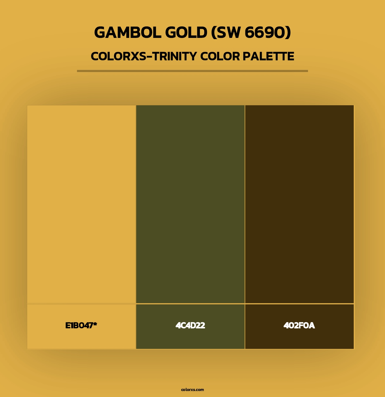 Gambol Gold (SW 6690) - Colorxs Trinity Palette