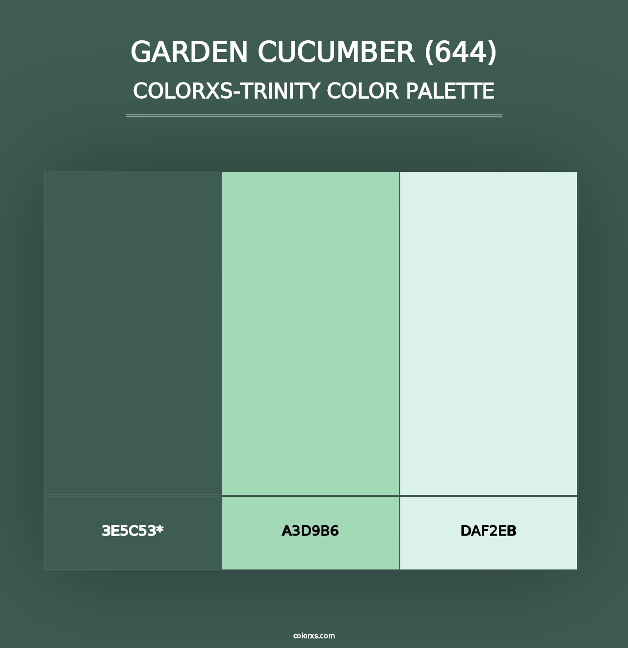 Garden Cucumber (644) - Colorxs Trinity Palette