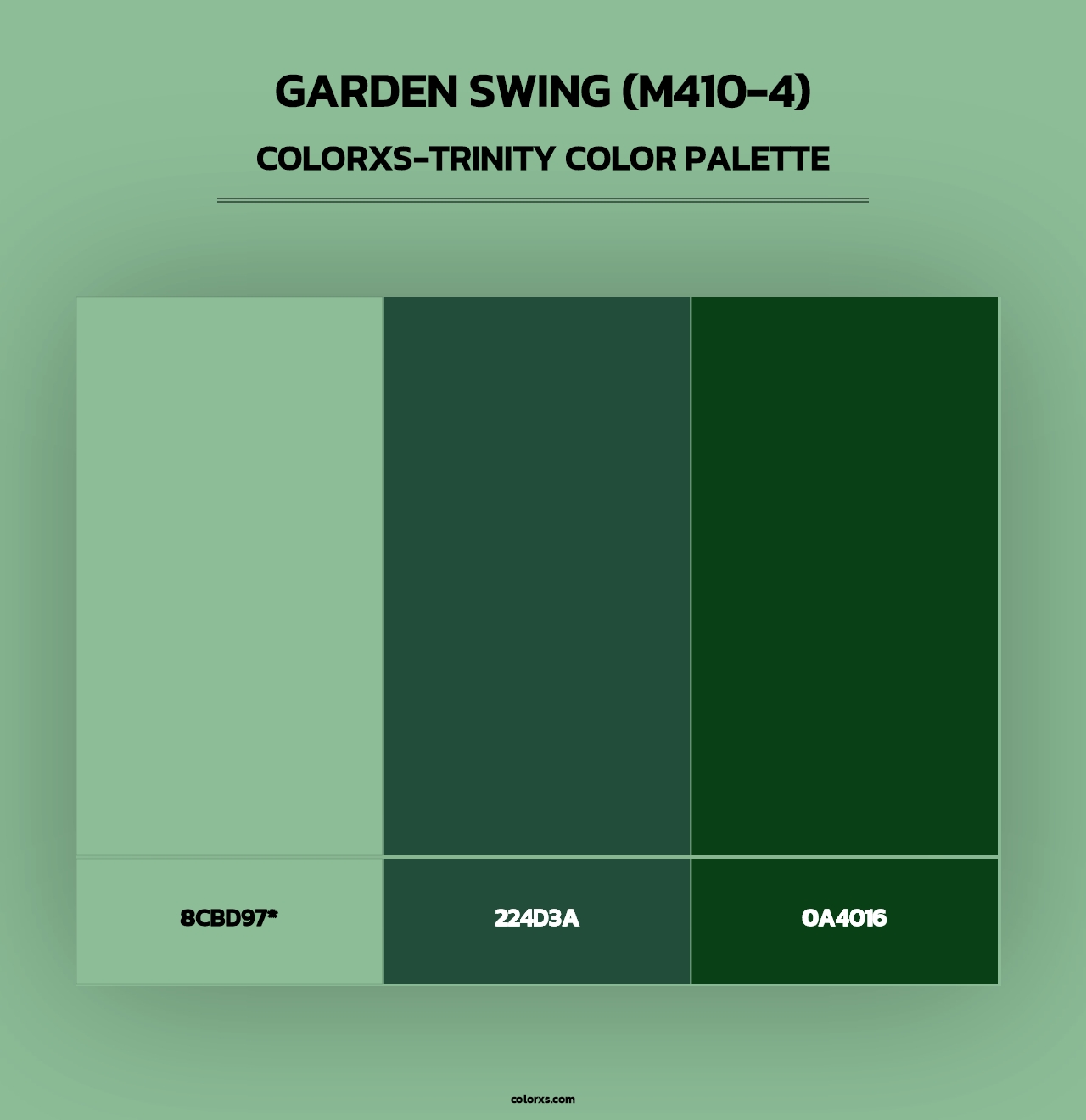 Garden Swing (M410-4) - Colorxs Trinity Palette