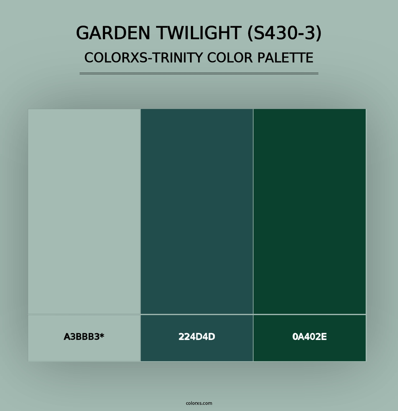 Garden Twilight (S430-3) - Colorxs Trinity Palette