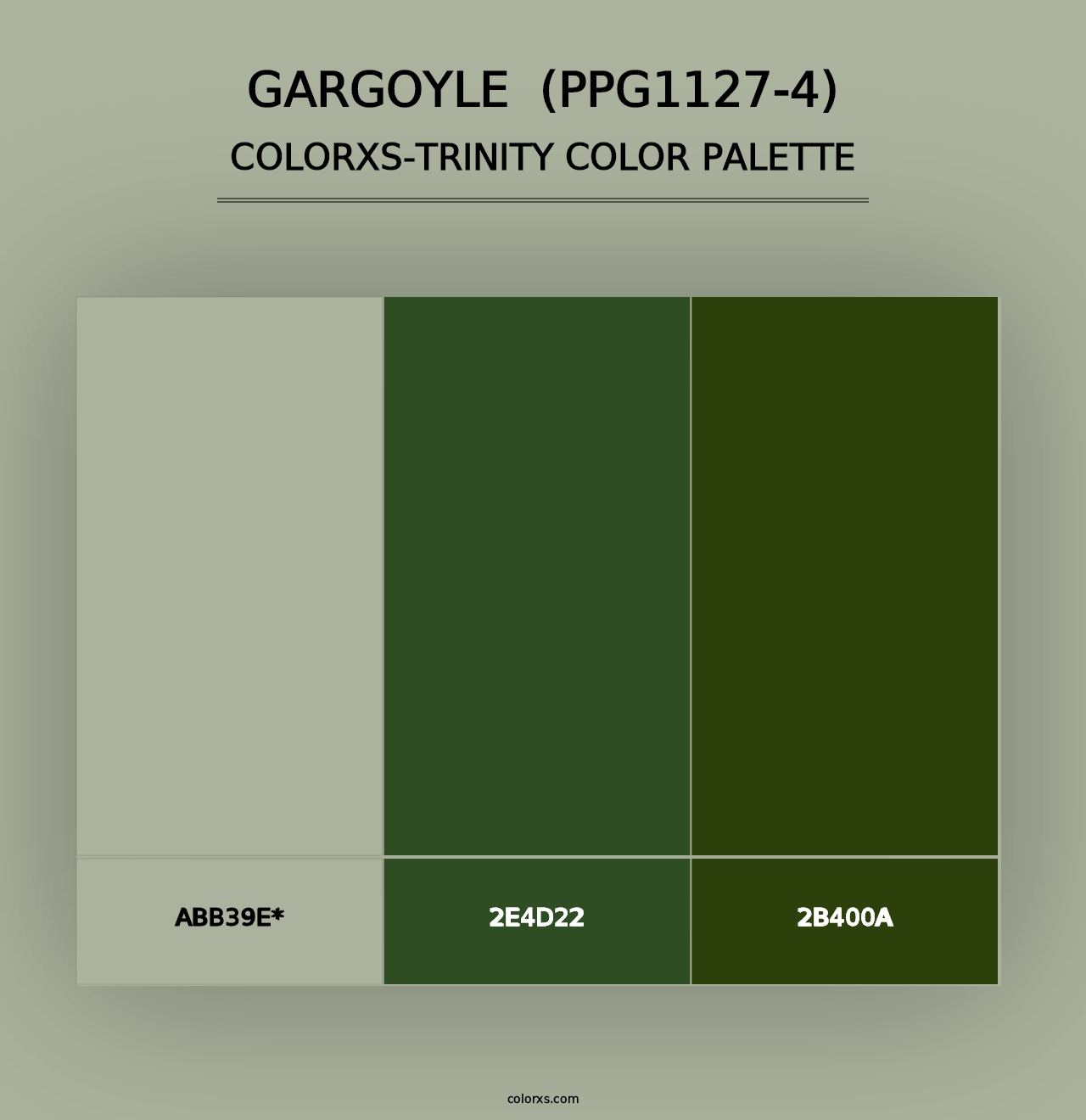 Gargoyle  (PPG1127-4) - Colorxs Trinity Palette