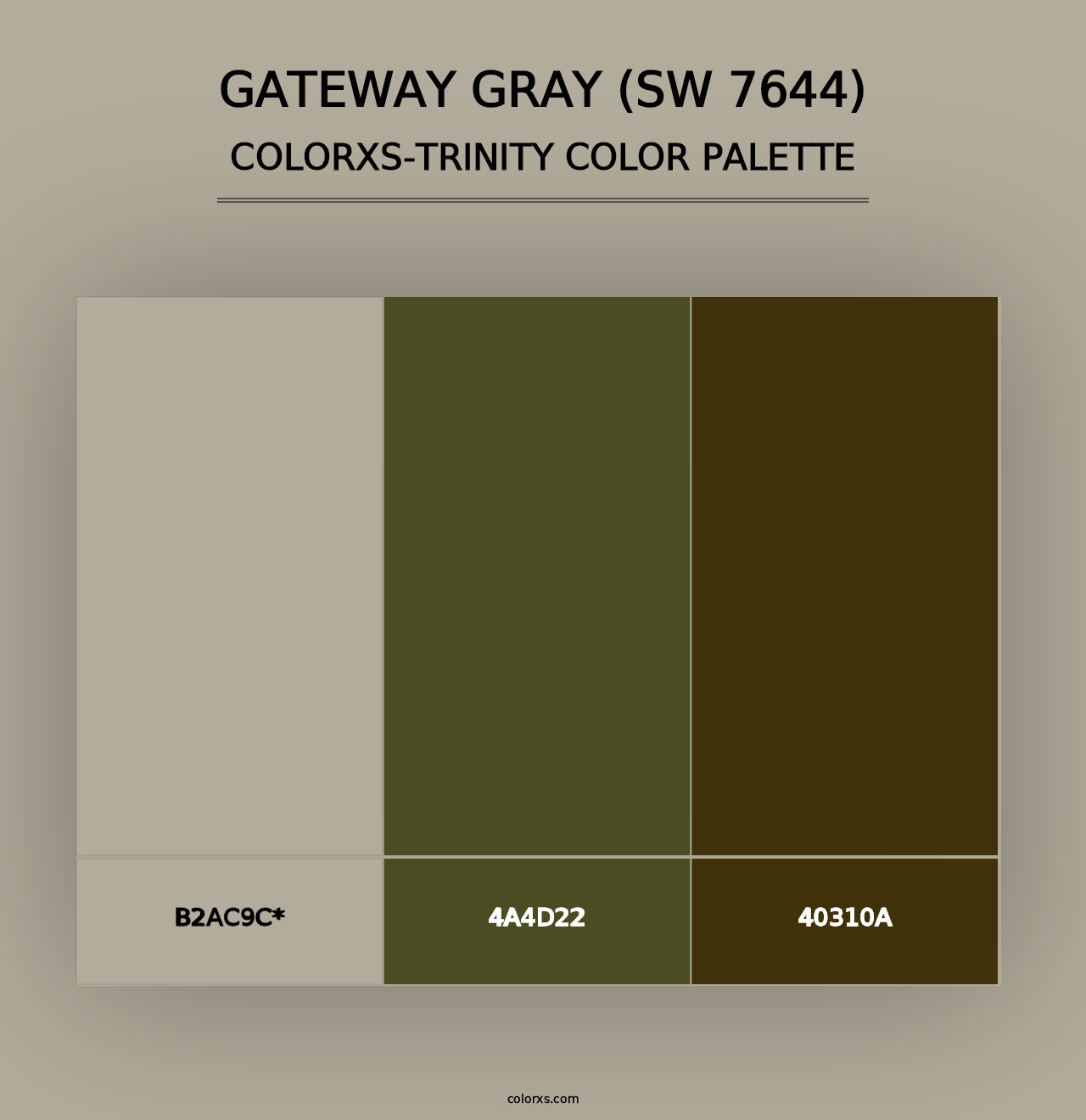 Gateway Gray (SW 7644) - Colorxs Trinity Palette