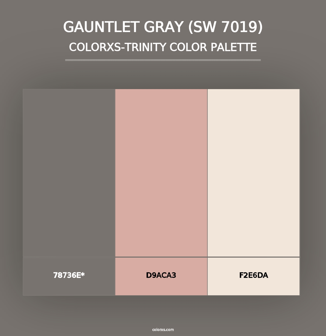 Gauntlet Gray (SW 7019) - Colorxs Trinity Palette