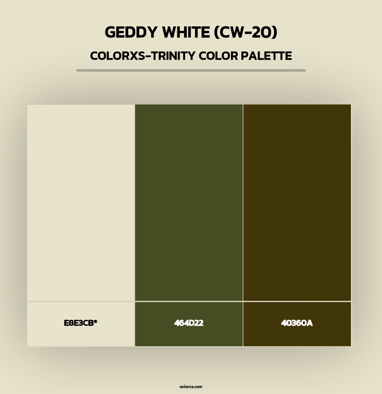 Geddy White (CW-20) - Colorxs Trinity Palette