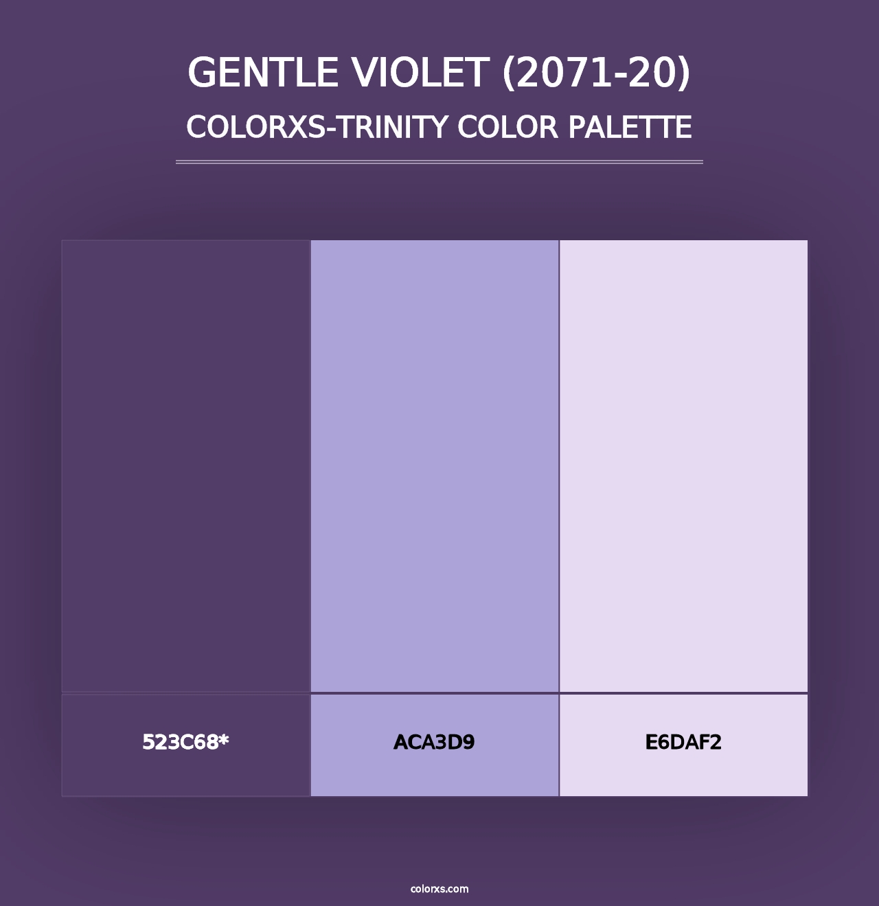 Gentle Violet (2071-20) - Colorxs Trinity Palette