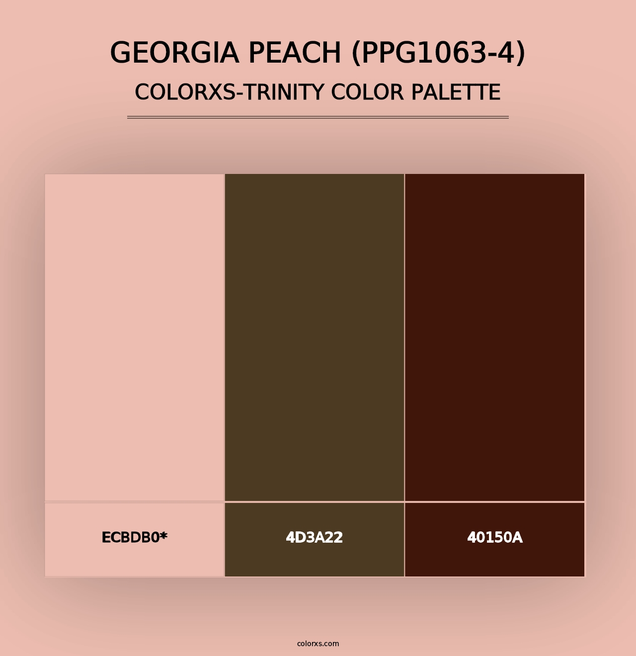 Georgia Peach (PPG1063-4) - Colorxs Trinity Palette