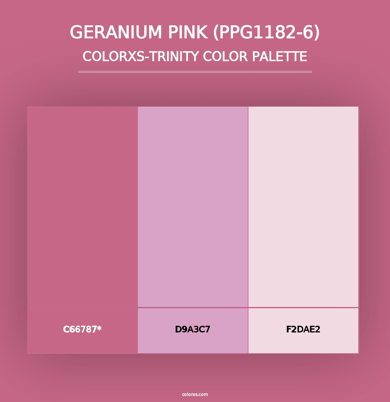 Geranium Pink (PPG1182-6) - Colorxs Trinity Palette