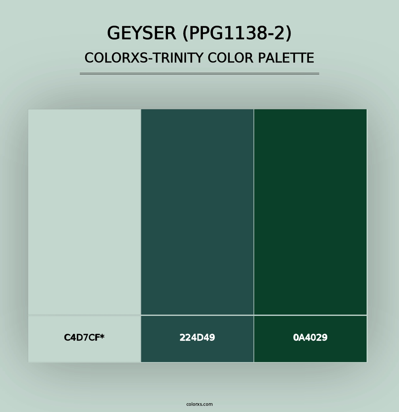 Geyser (PPG1138-2) - Colorxs Trinity Palette