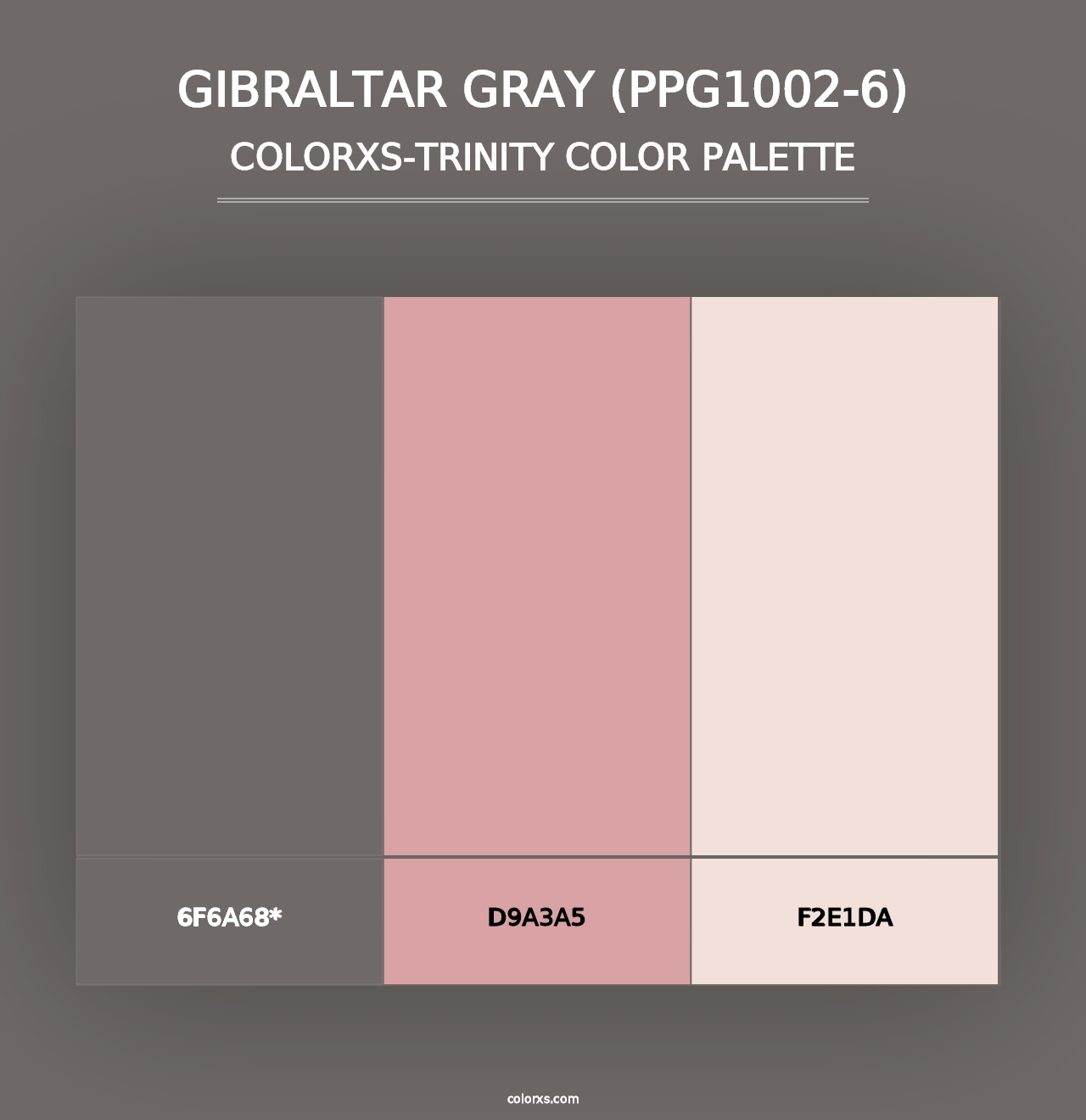 Gibraltar Gray (PPG1002-6) - Colorxs Trinity Palette