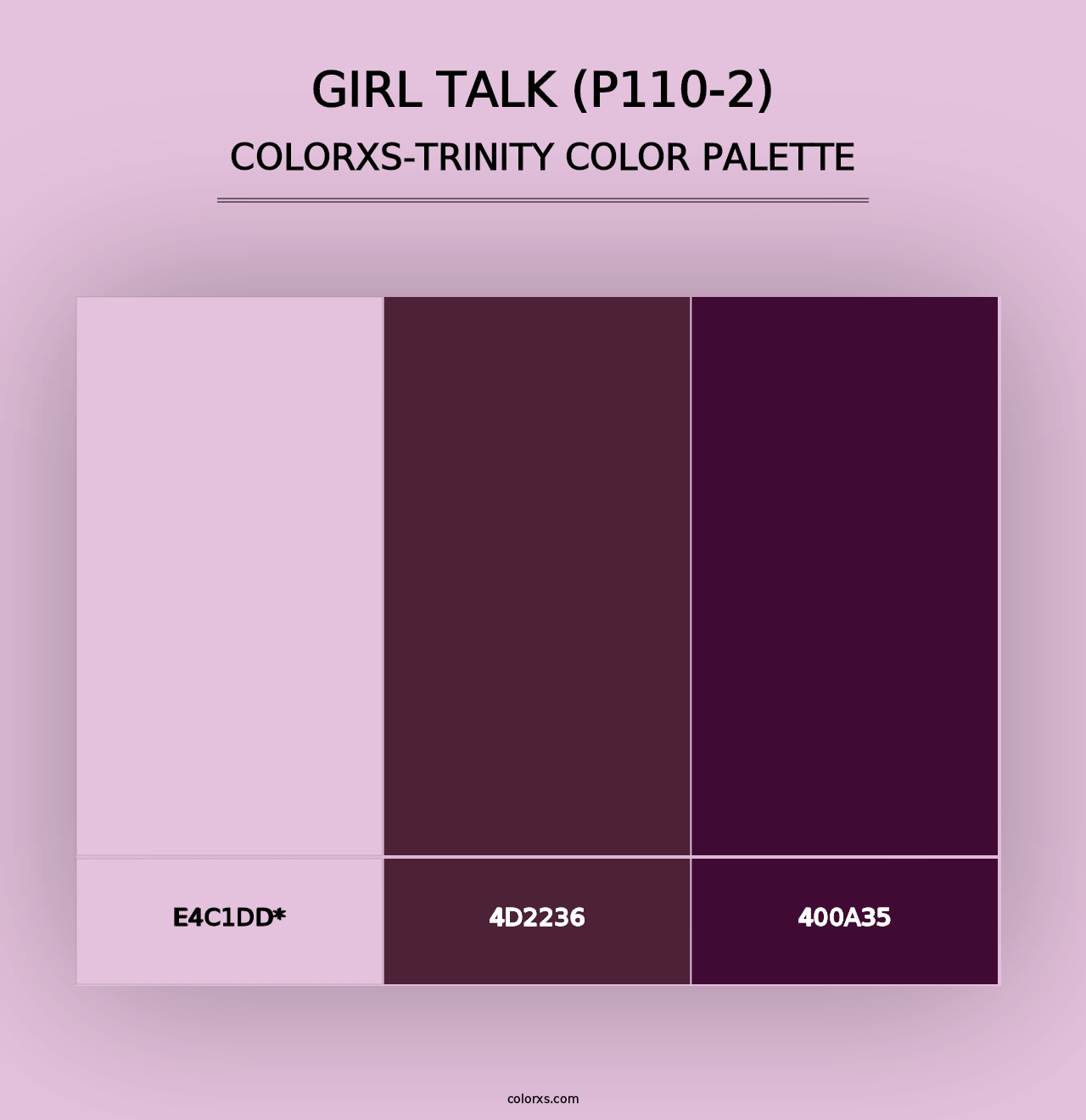 Girl Talk (P110-2) - Colorxs Trinity Palette