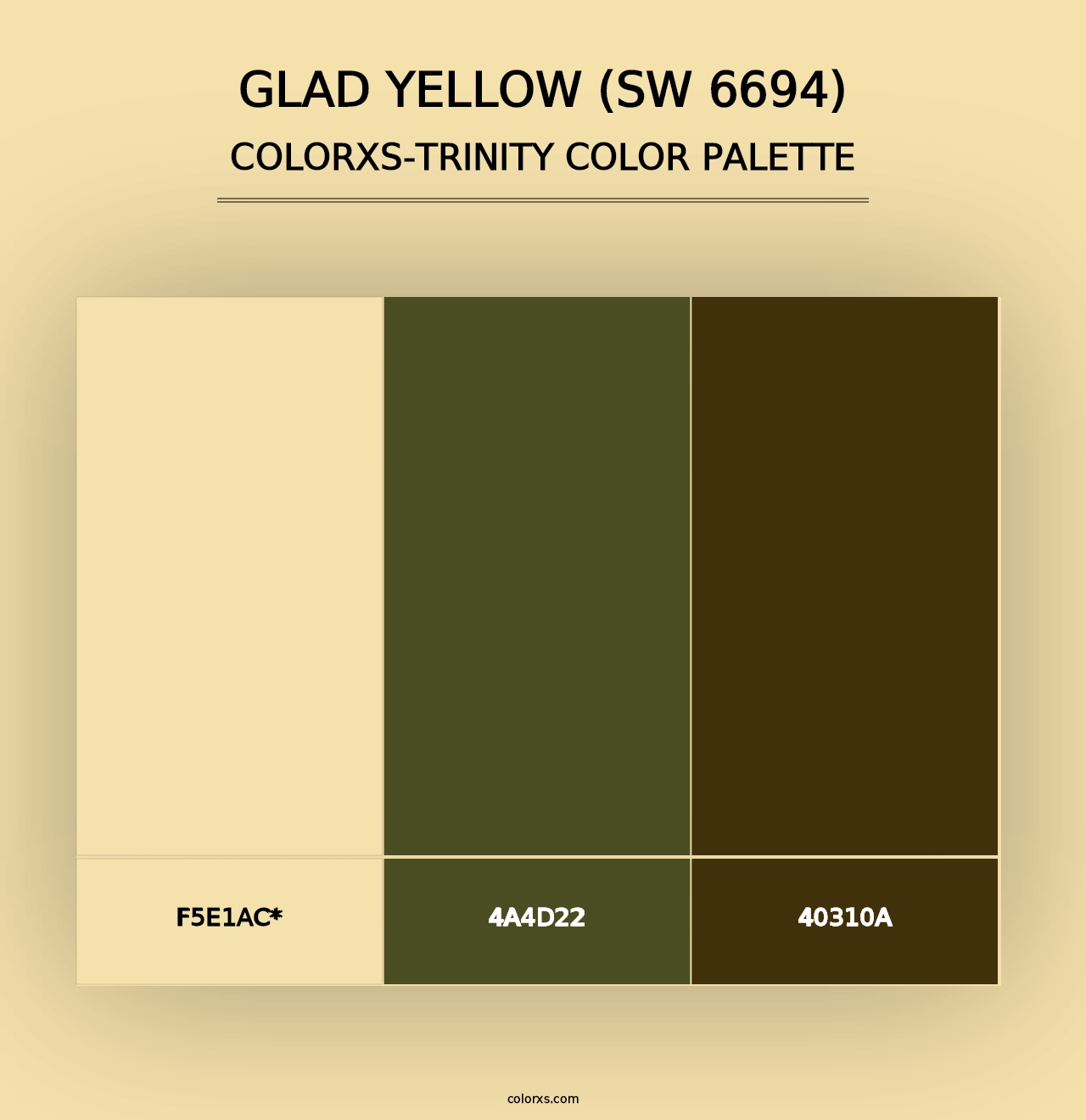 Glad Yellow (SW 6694) - Colorxs Trinity Palette