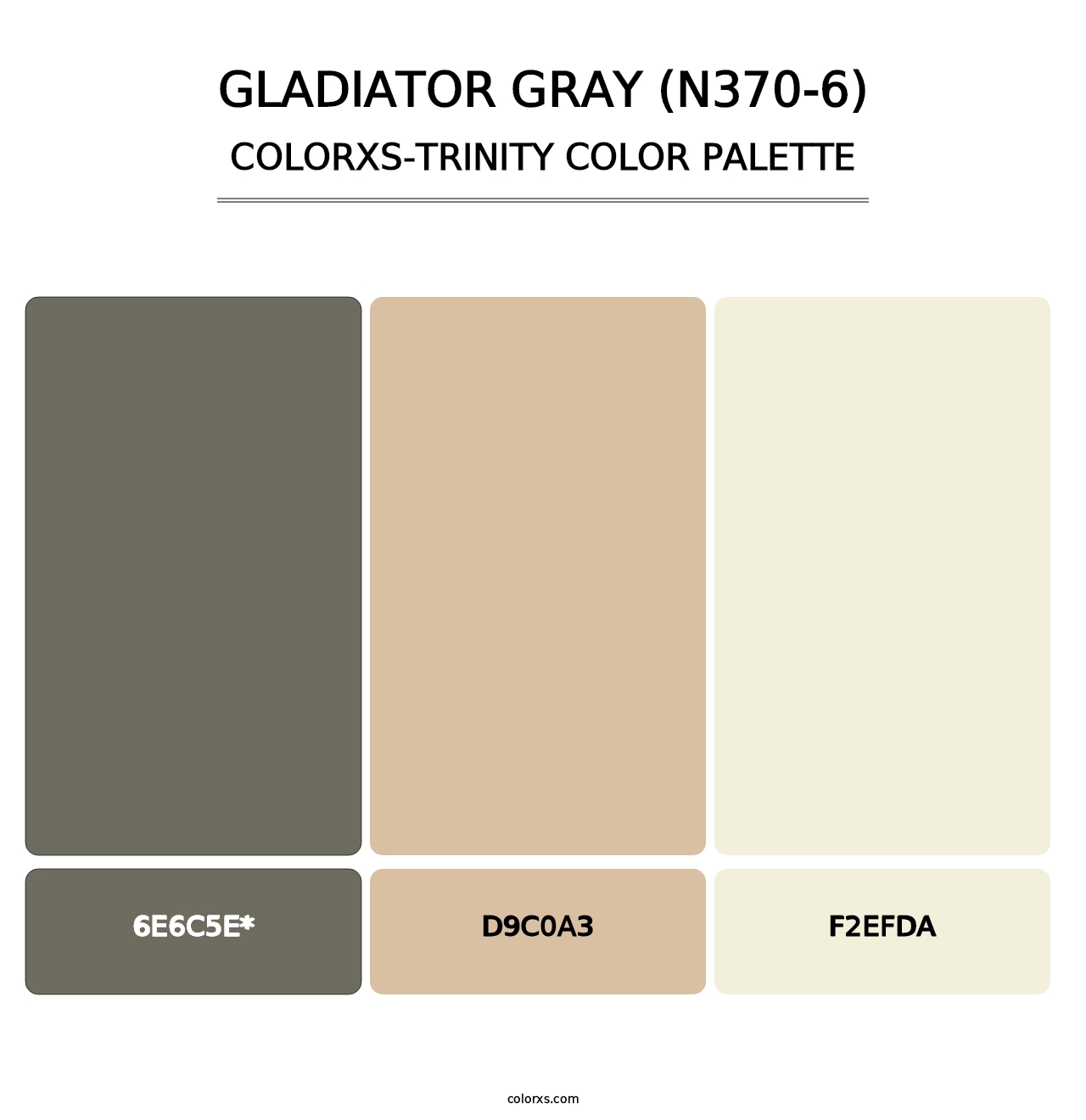 Gladiator Gray (N370-6) - Colorxs Trinity Palette