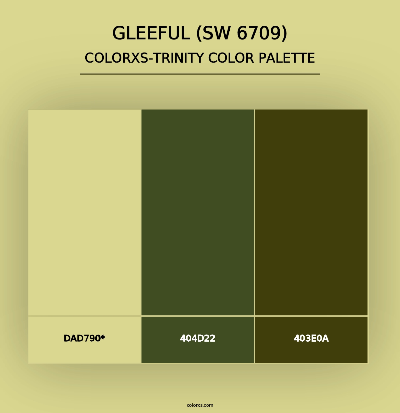 Gleeful (SW 6709) - Colorxs Trinity Palette