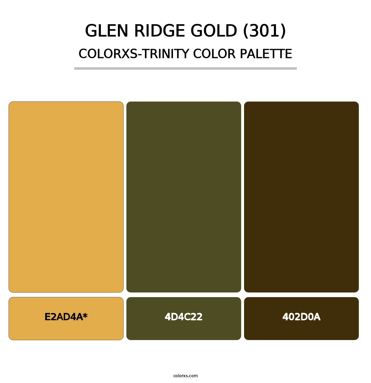 Glen Ridge Gold (301) - Colorxs Trinity Palette