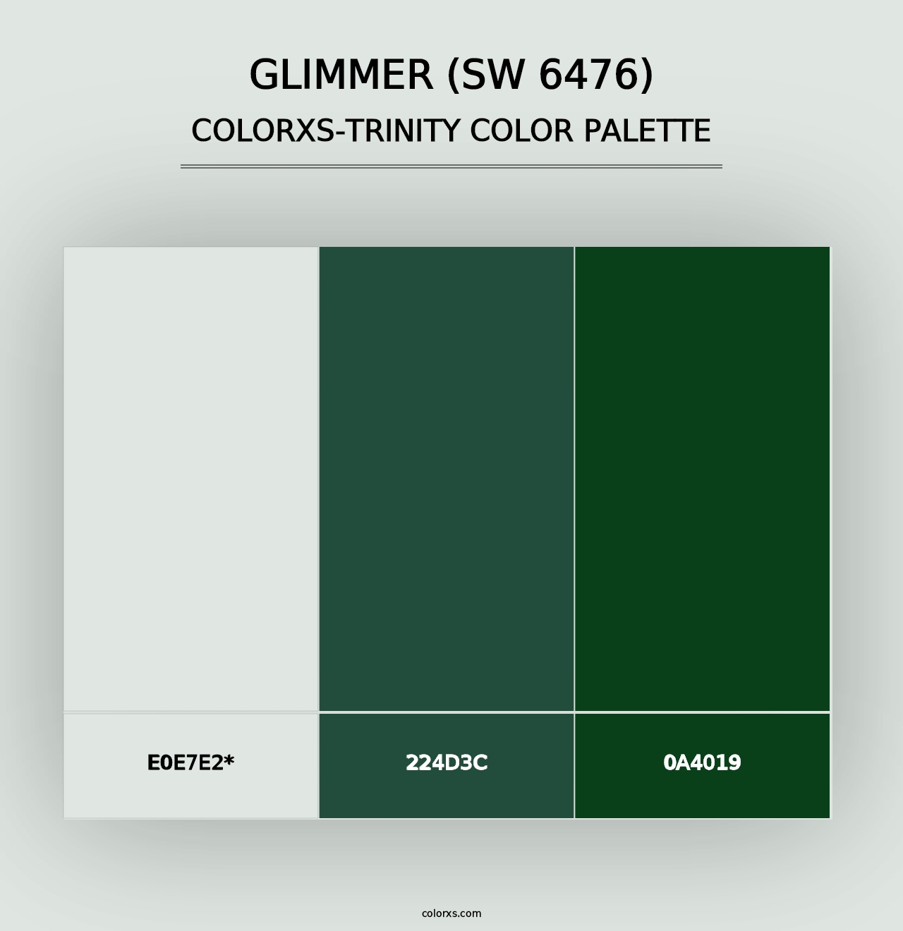 Glimmer (SW 6476) - Colorxs Trinity Palette