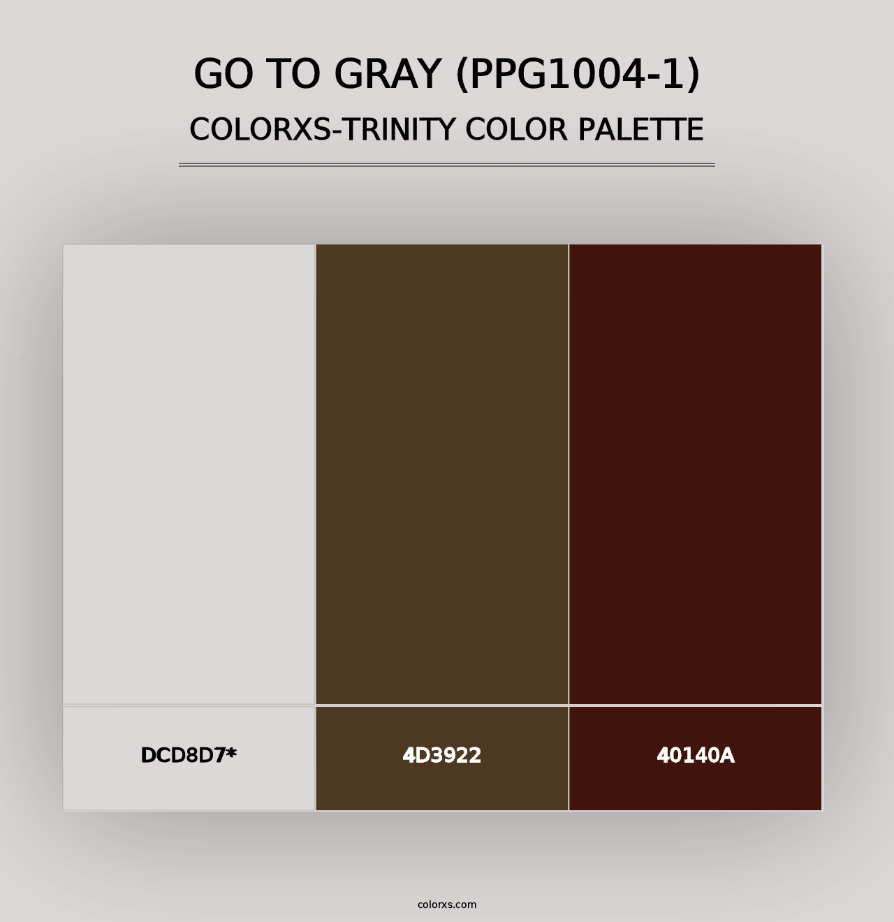 Go To Gray (PPG1004-1) - Colorxs Trinity Palette