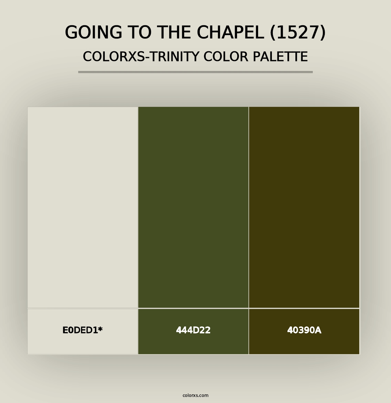 Going to the Chapel (1527) - Colorxs Trinity Palette