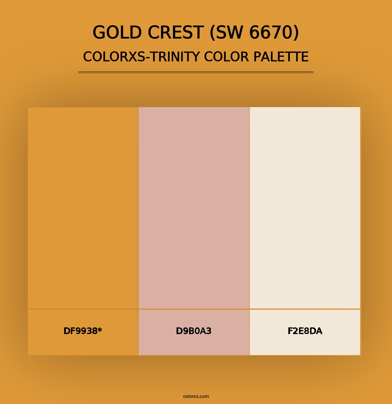 Gold Crest (SW 6670) - Colorxs Trinity Palette