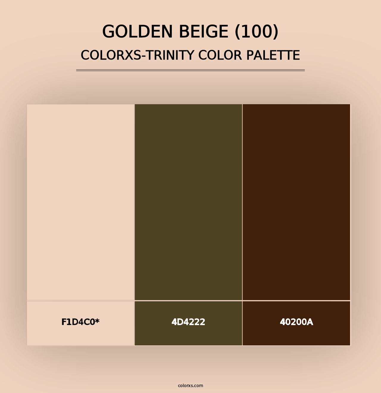 Golden Beige (100) - Colorxs Trinity Palette