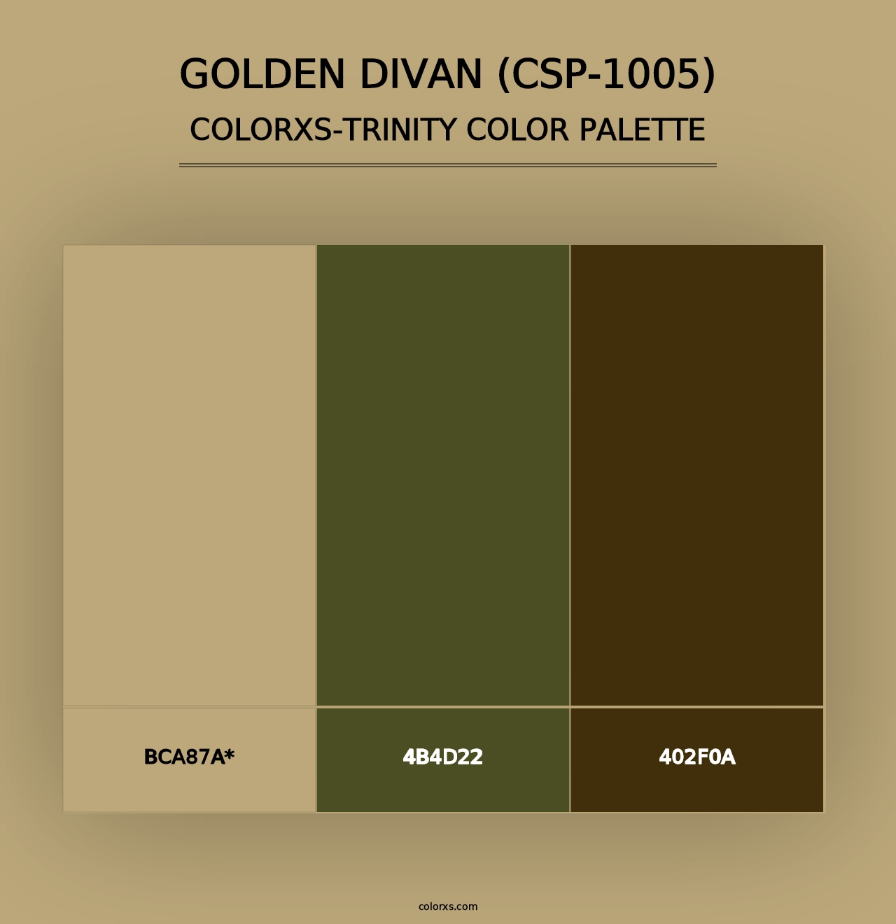 Golden Divan (CSP-1005) - Colorxs Trinity Palette