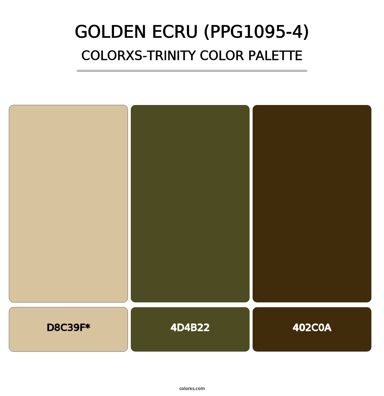 Golden Ecru (PPG1095-4) - Colorxs Trinity Palette