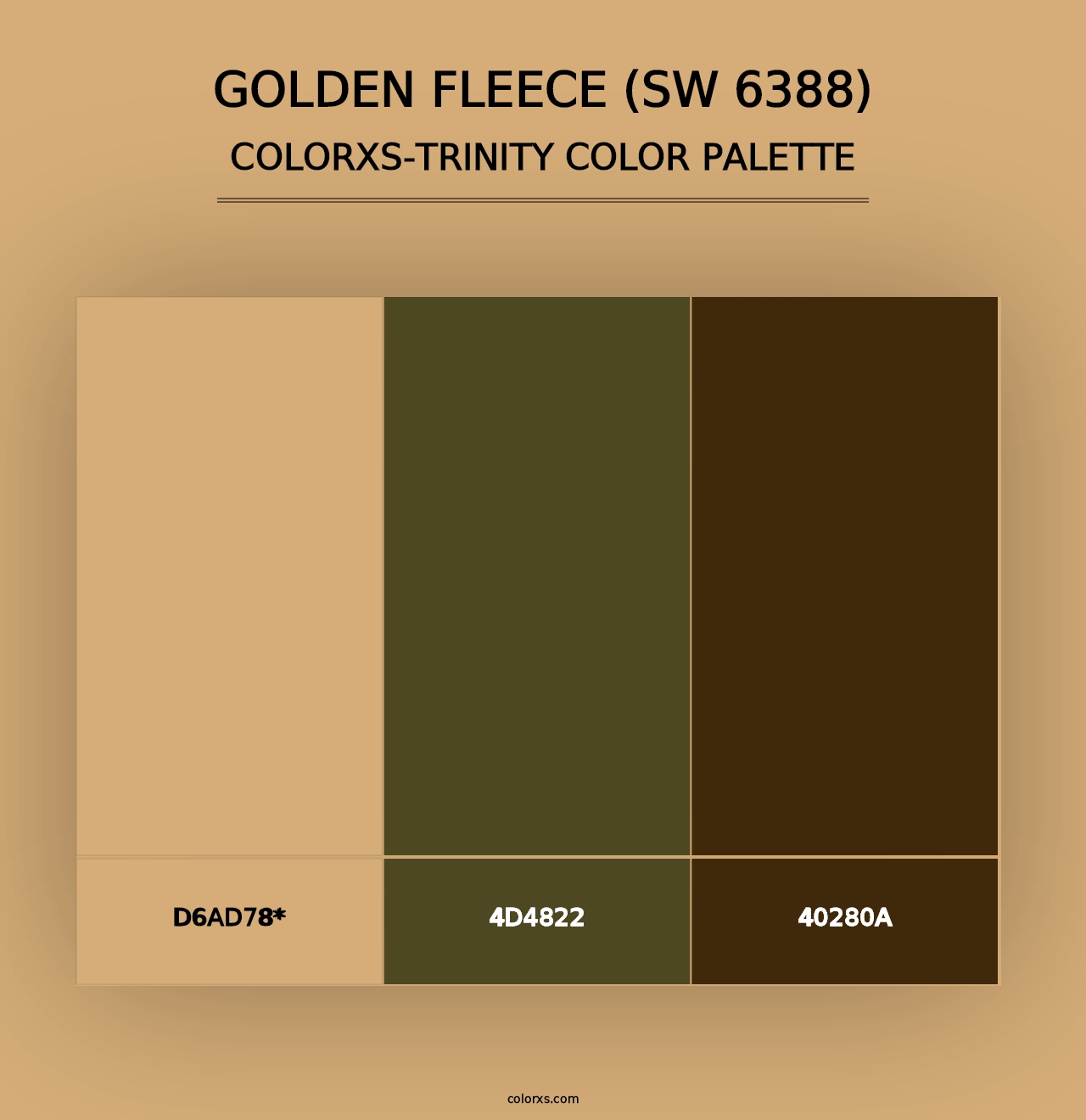 Golden Fleece (SW 6388) - Colorxs Trinity Palette