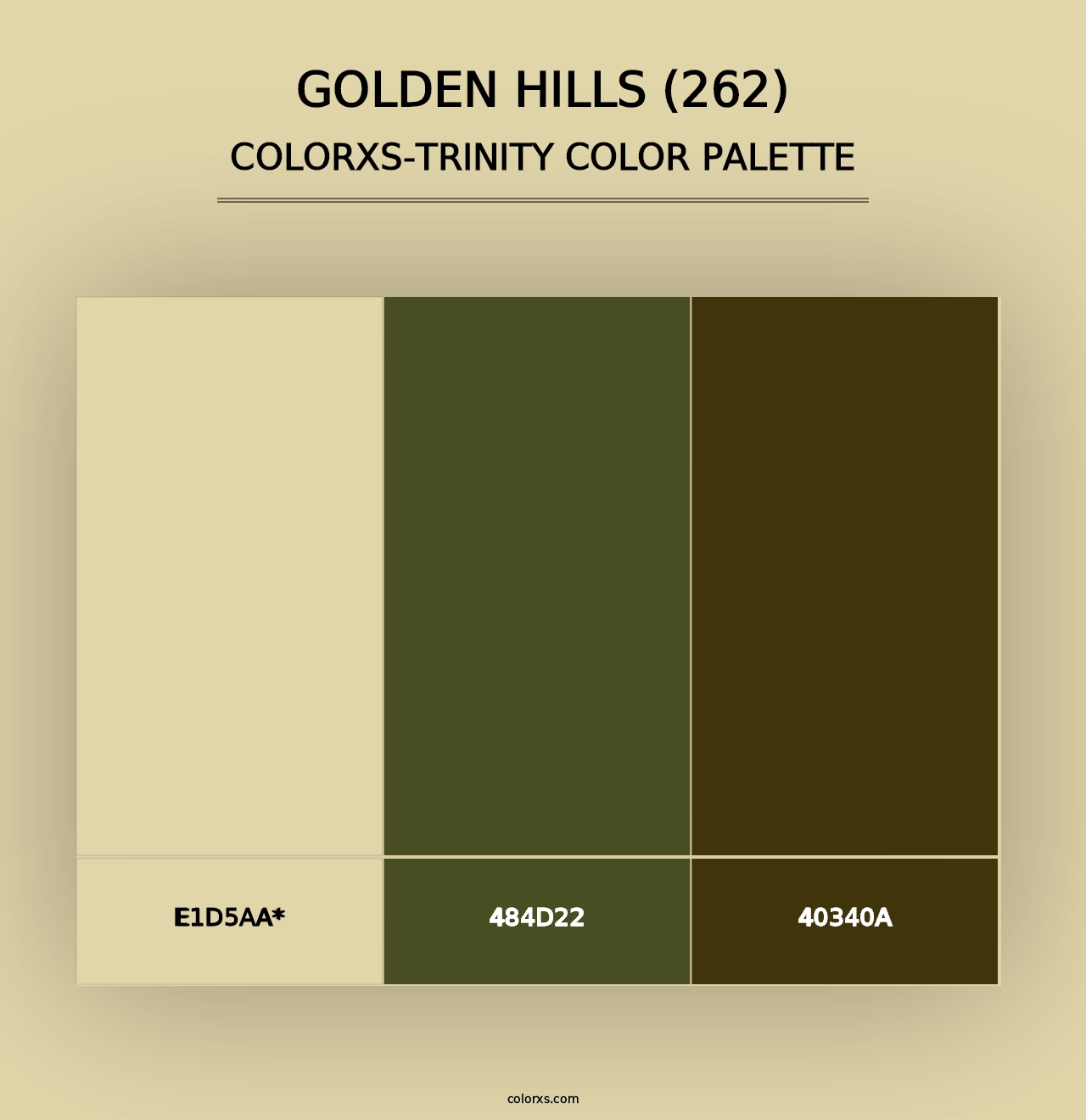 Golden Hills (262) - Colorxs Trinity Palette