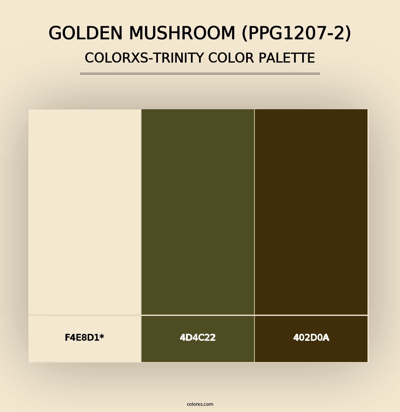 Golden Mushroom (PPG1207-2) - Colorxs Trinity Palette