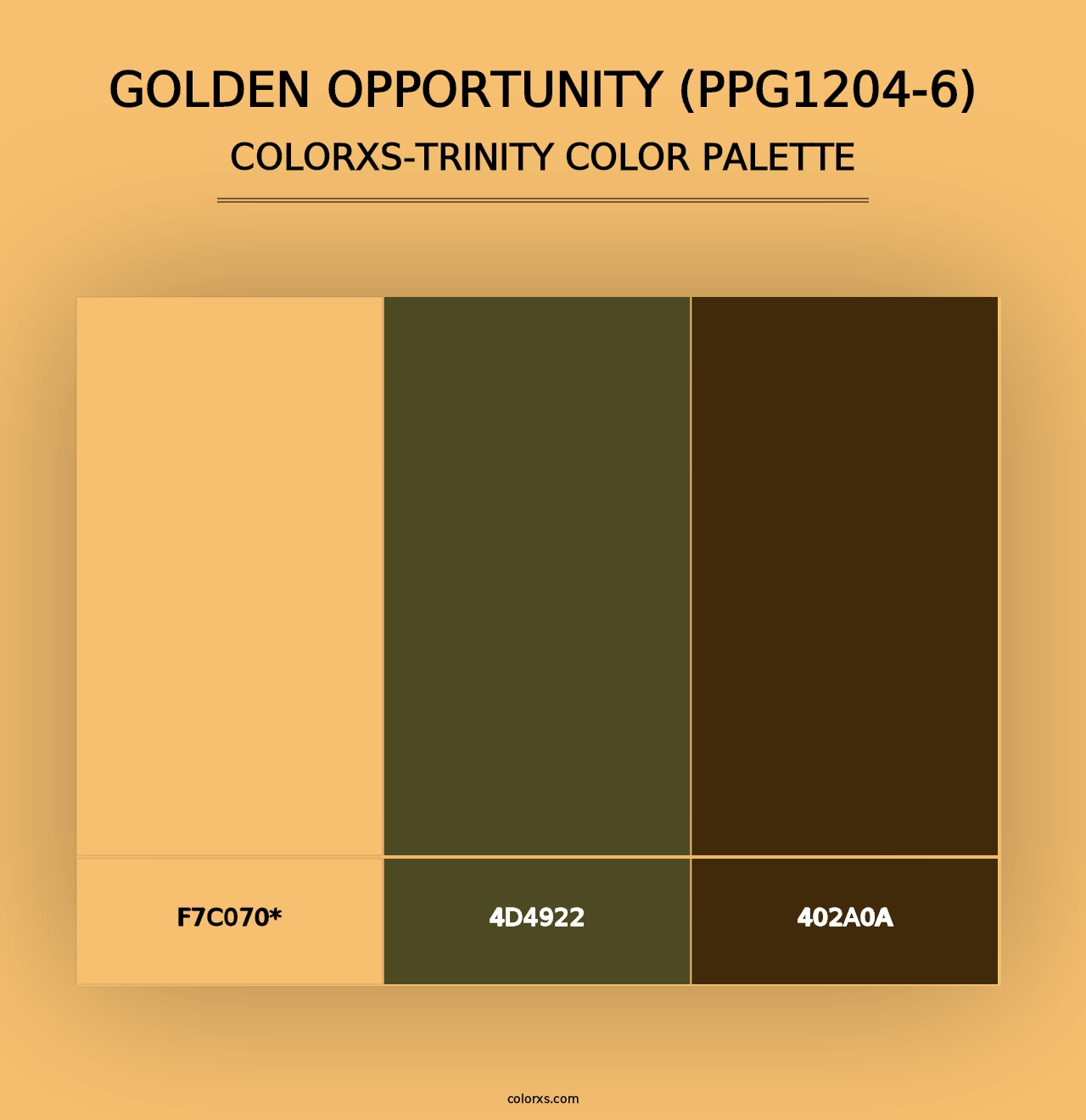 Golden Opportunity (PPG1204-6) - Colorxs Trinity Palette