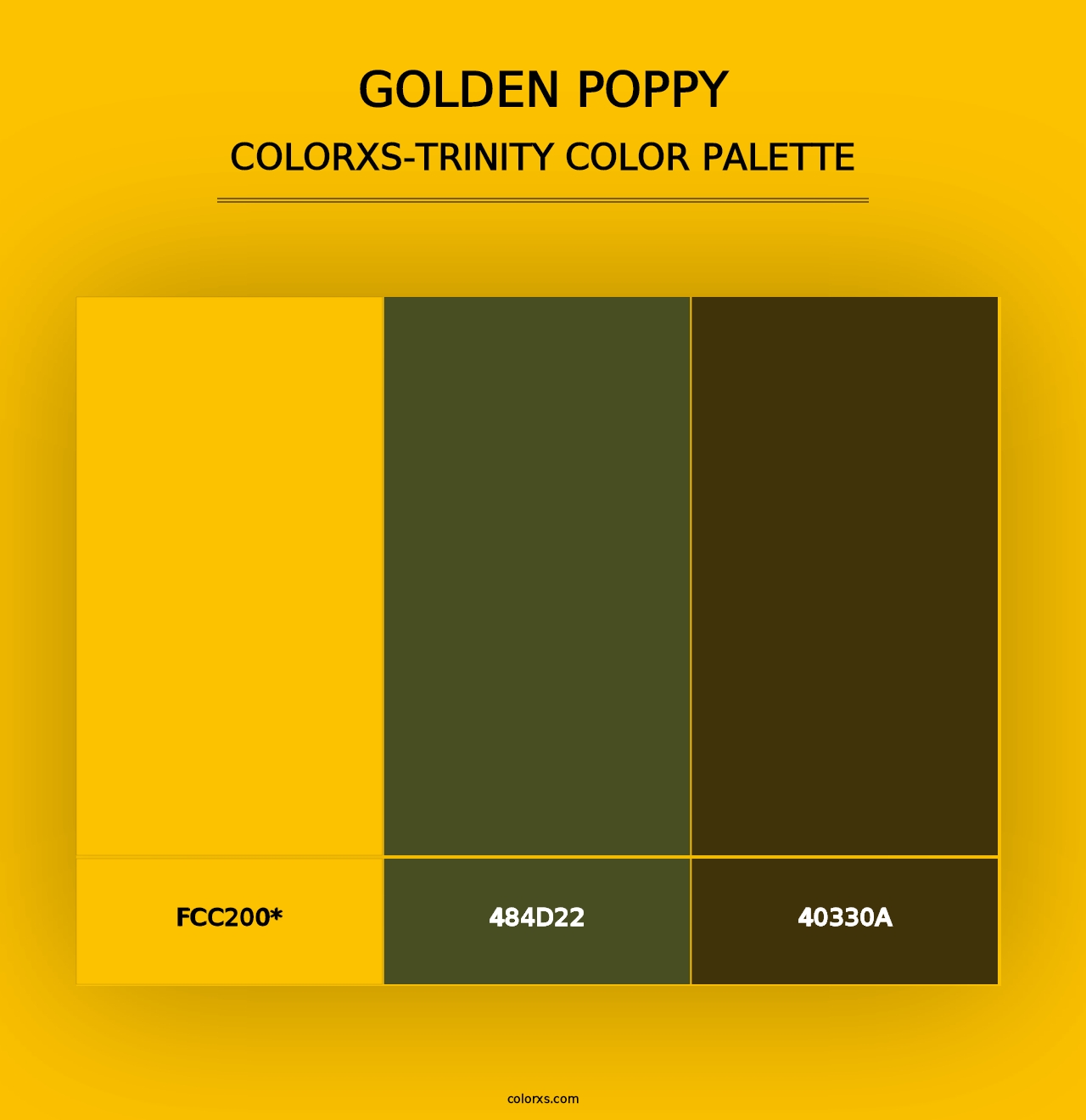 Golden Poppy - Colorxs Trinity Palette