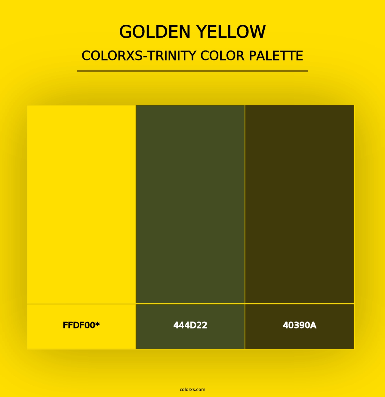 Golden Yellow - Colorxs Trinity Palette