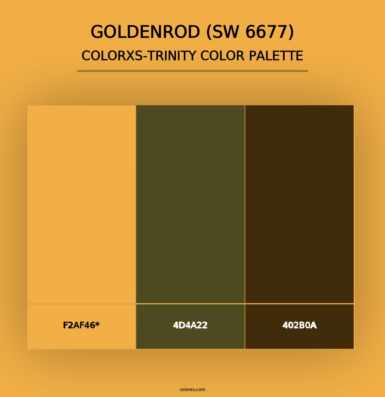 Goldenrod (SW 6677) - Colorxs Trinity Palette