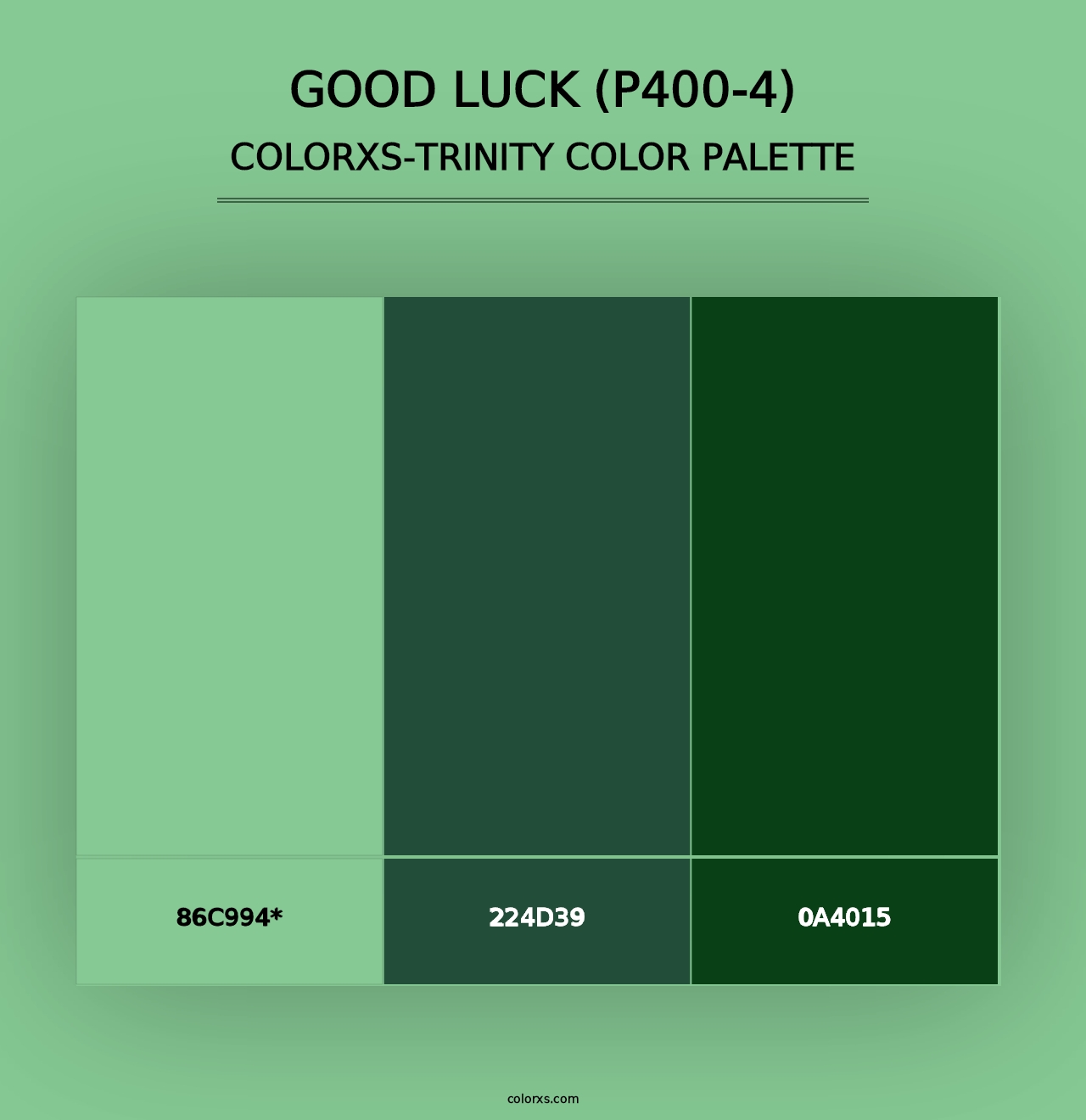 Good Luck (P400-4) - Colorxs Trinity Palette