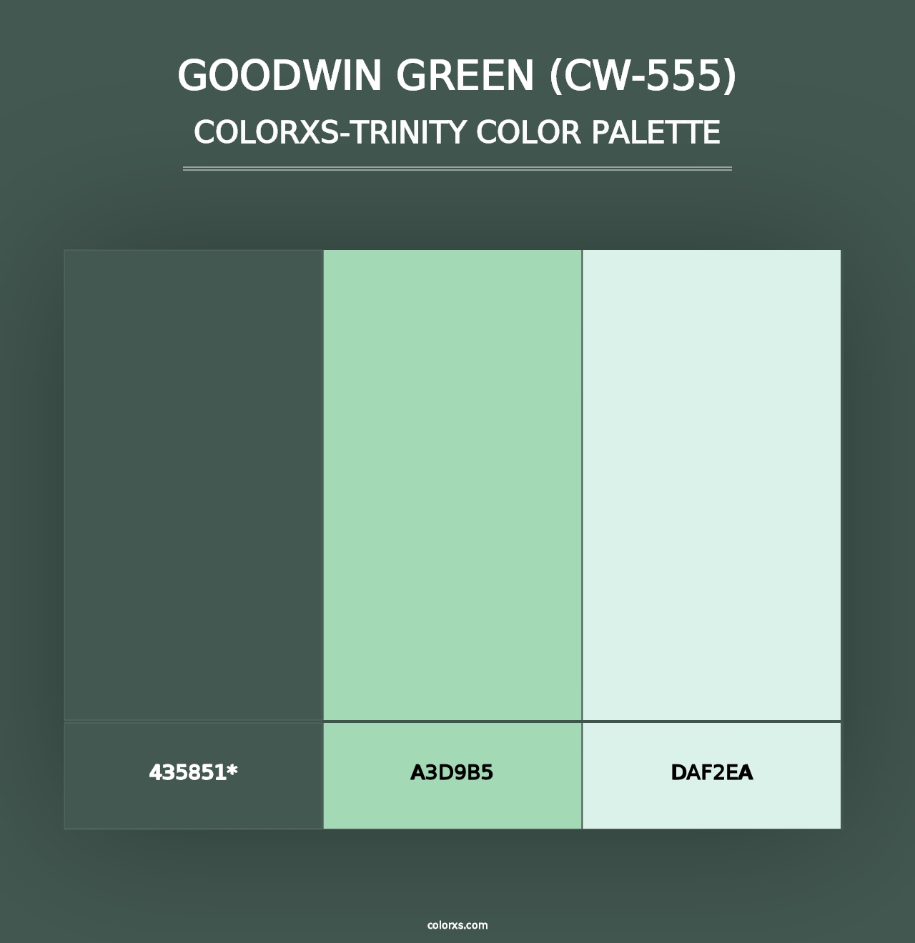 Goodwin Green (CW-555) - Colorxs Trinity Palette