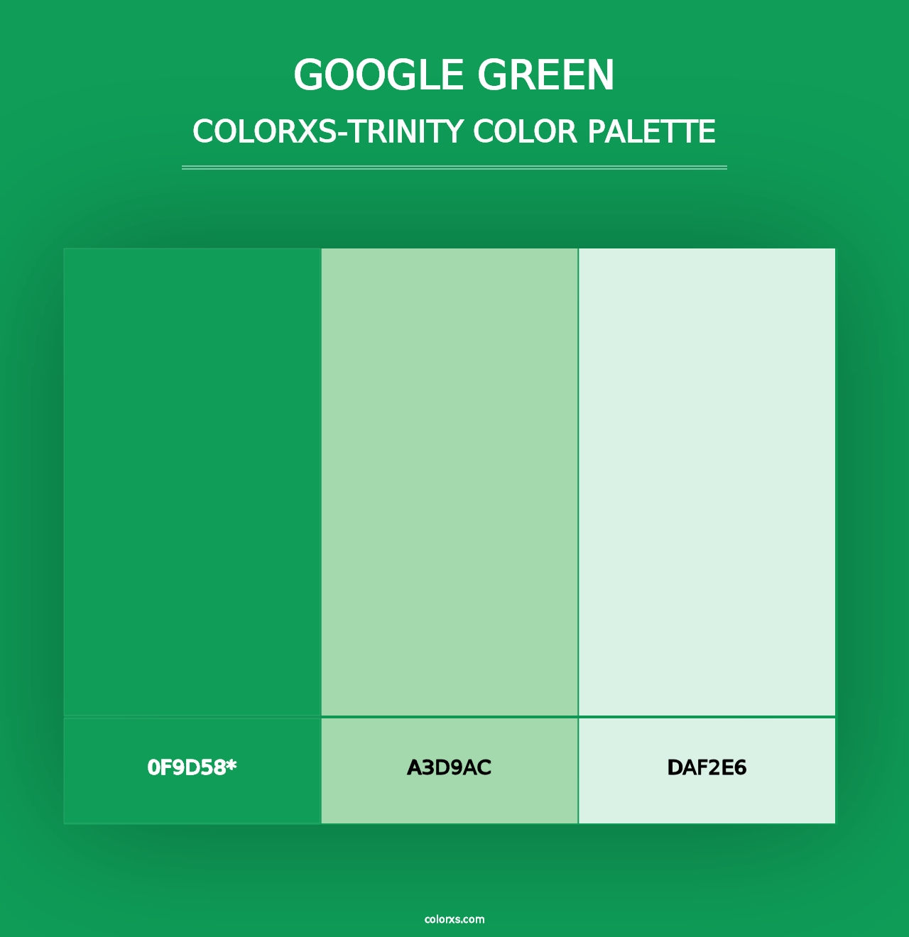 Google Green - Colorxs Trinity Palette