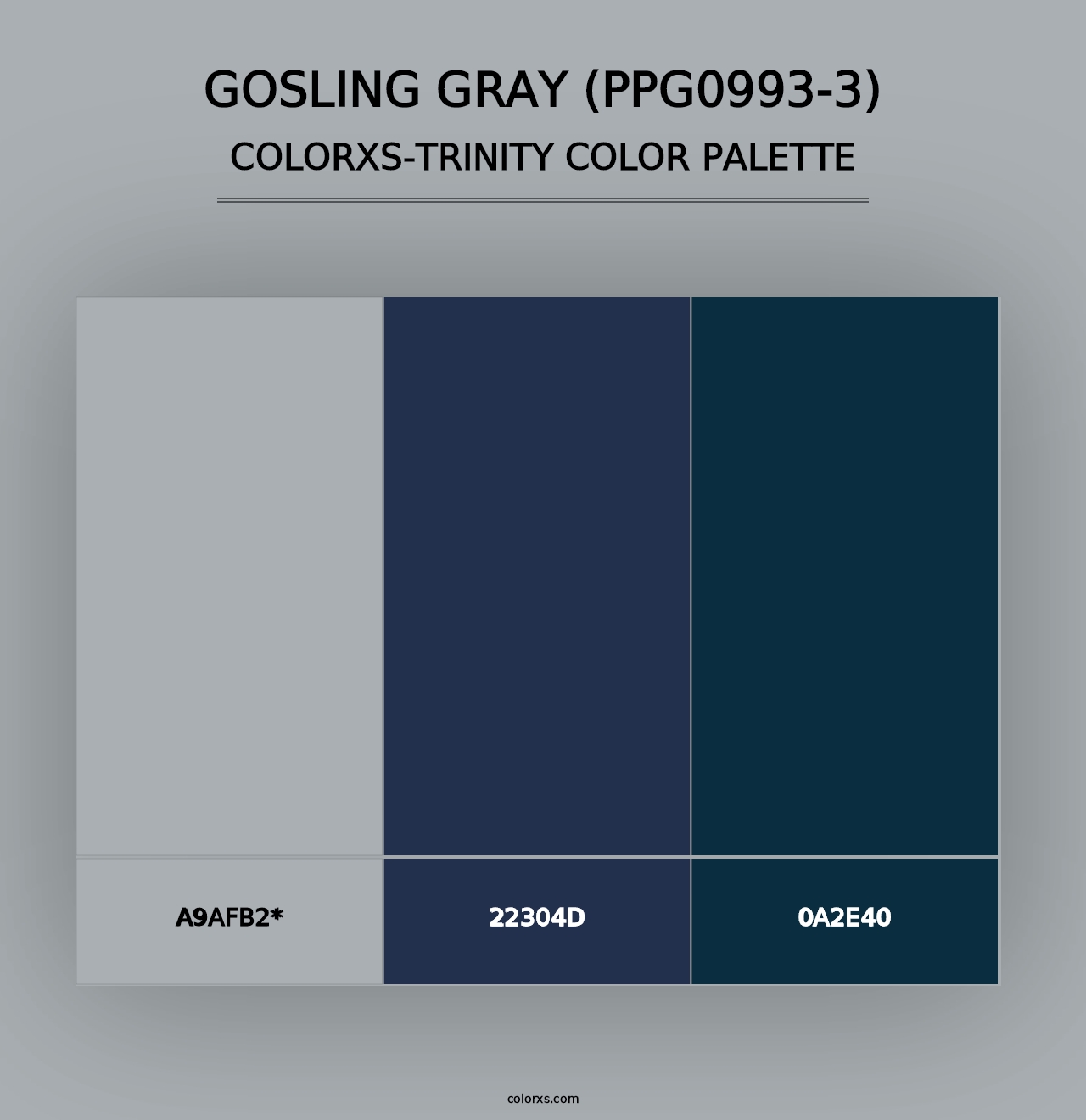 Gosling Gray (PPG0993-3) - Colorxs Trinity Palette