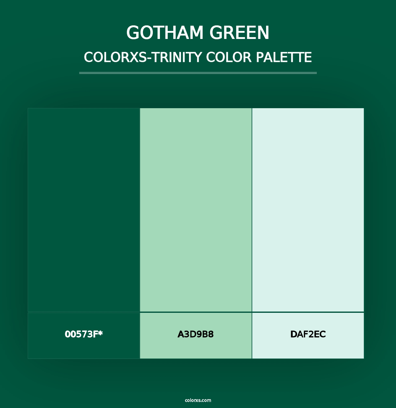 Gotham Green - Colorxs Trinity Palette